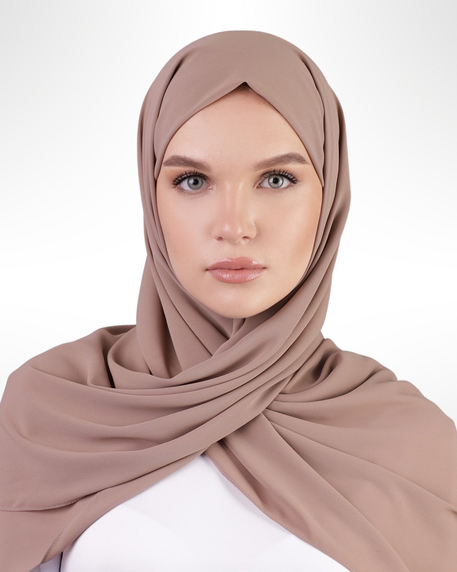 Premium Chiffon Hijab – Taupe - Modern Abayati