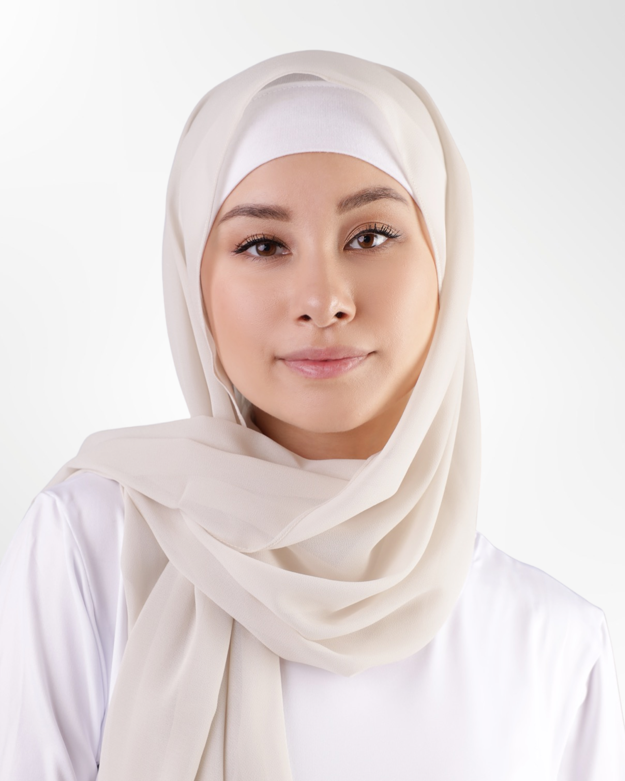 Georgette Chiffon Hijab – Ash - Modern Abayati