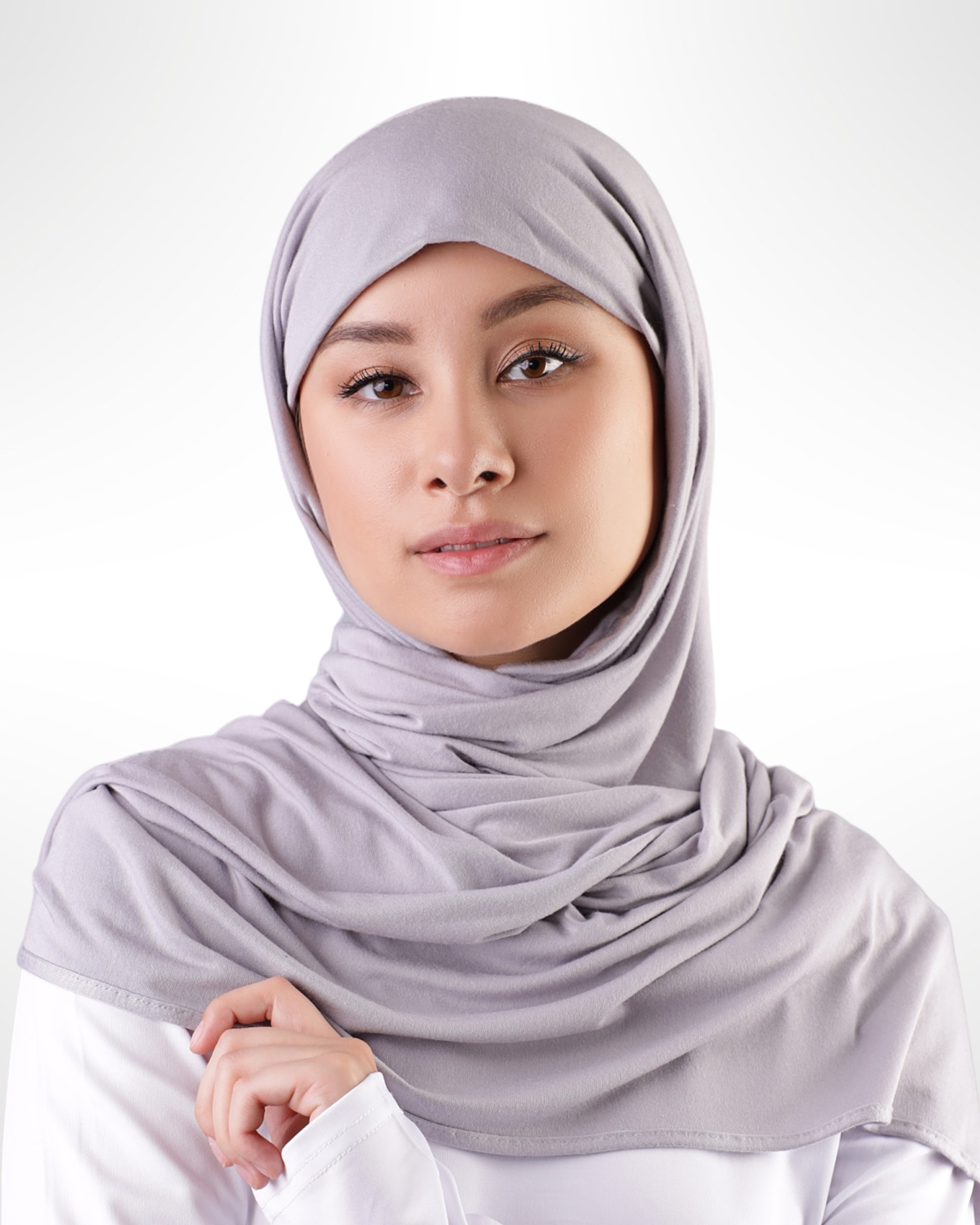 Premium Jersey Hijab – Light Grey - Modern Abayati