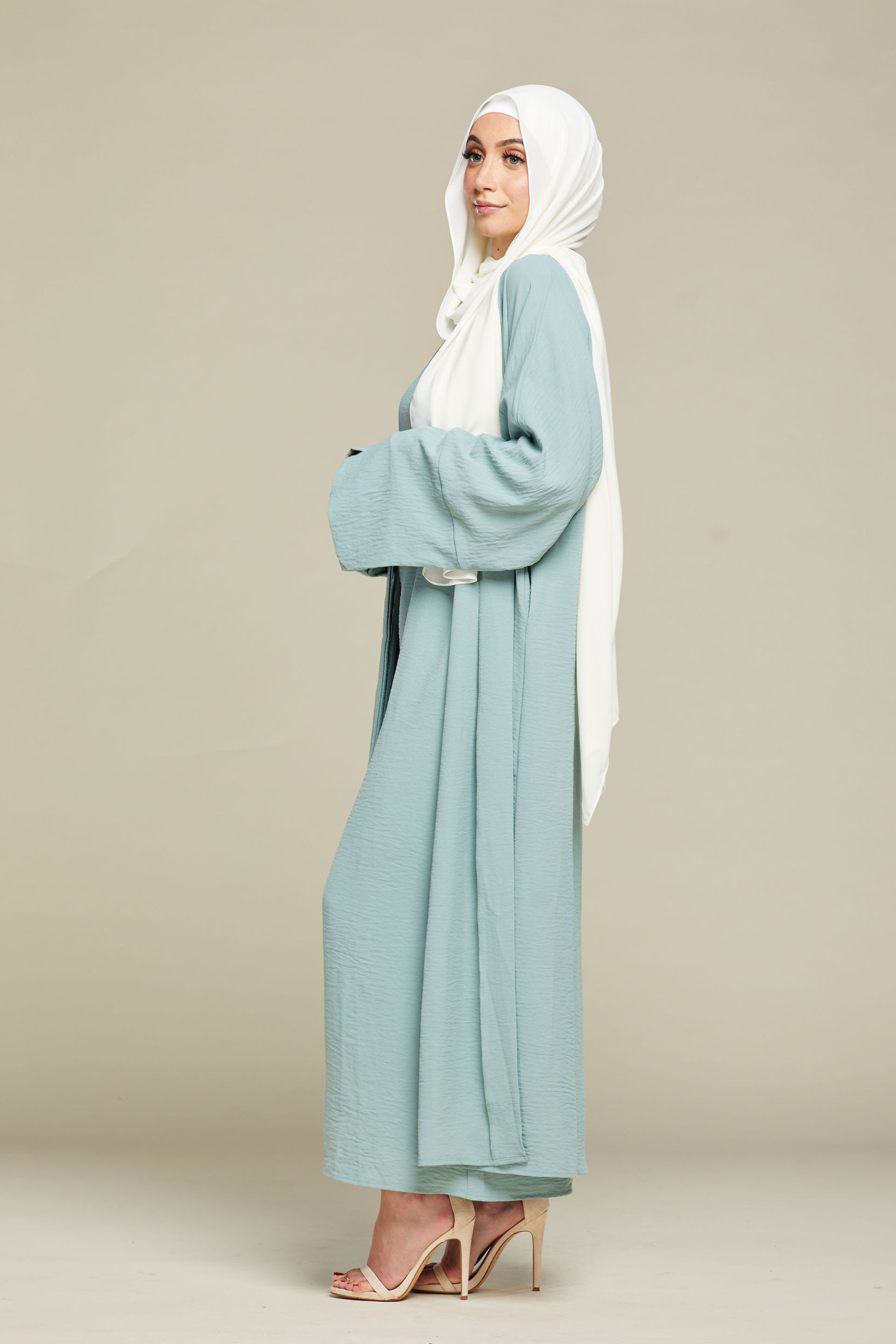 Liyana Open Abaya Set - Mint
