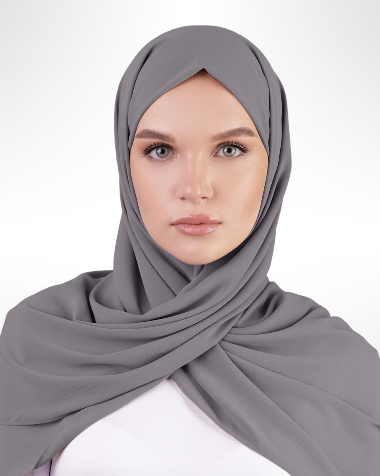 Premium Chiffon Hijab – Dark Grey - Modern Abayati