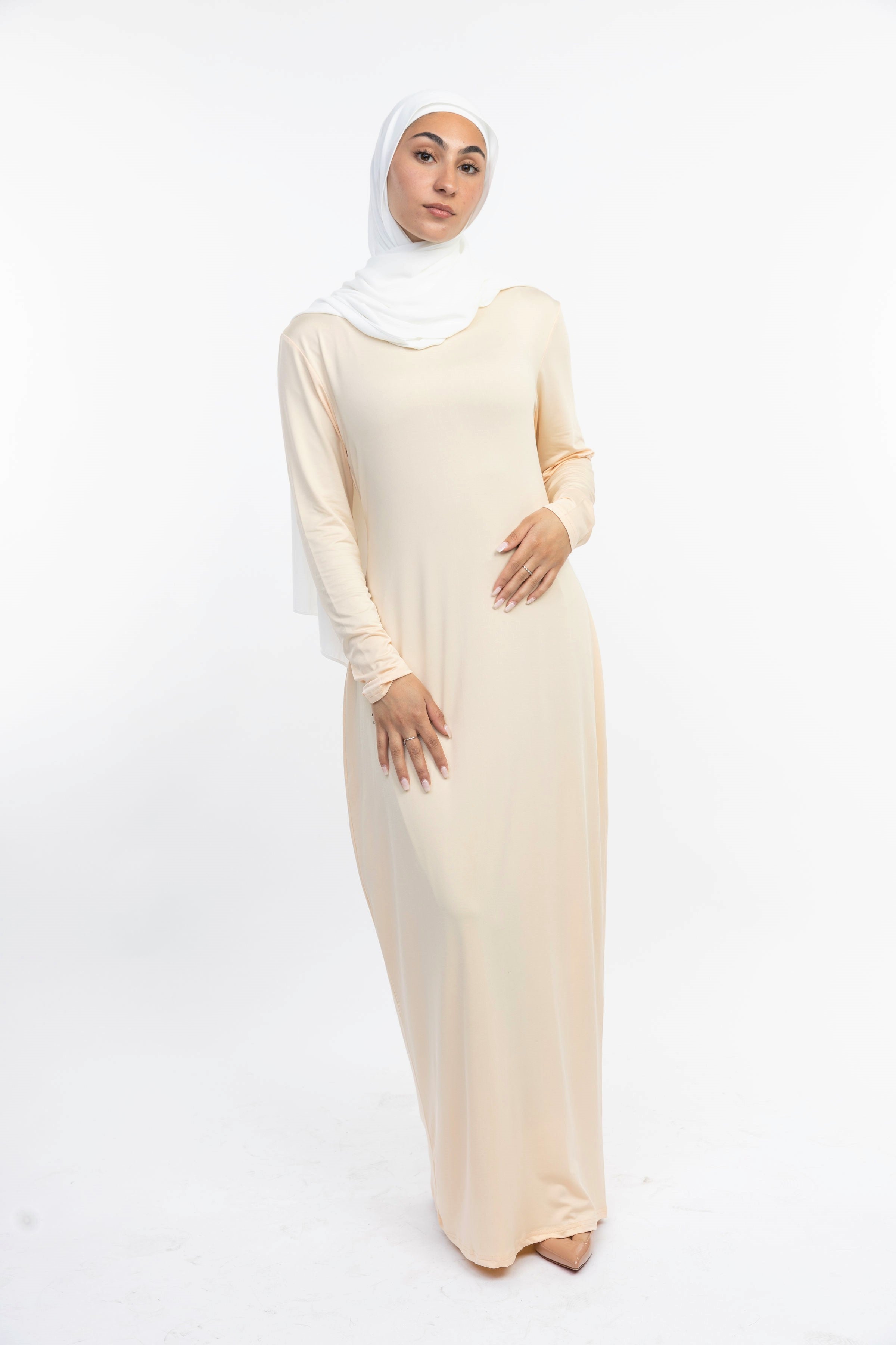 Cream Bodycon - Modern Abayati