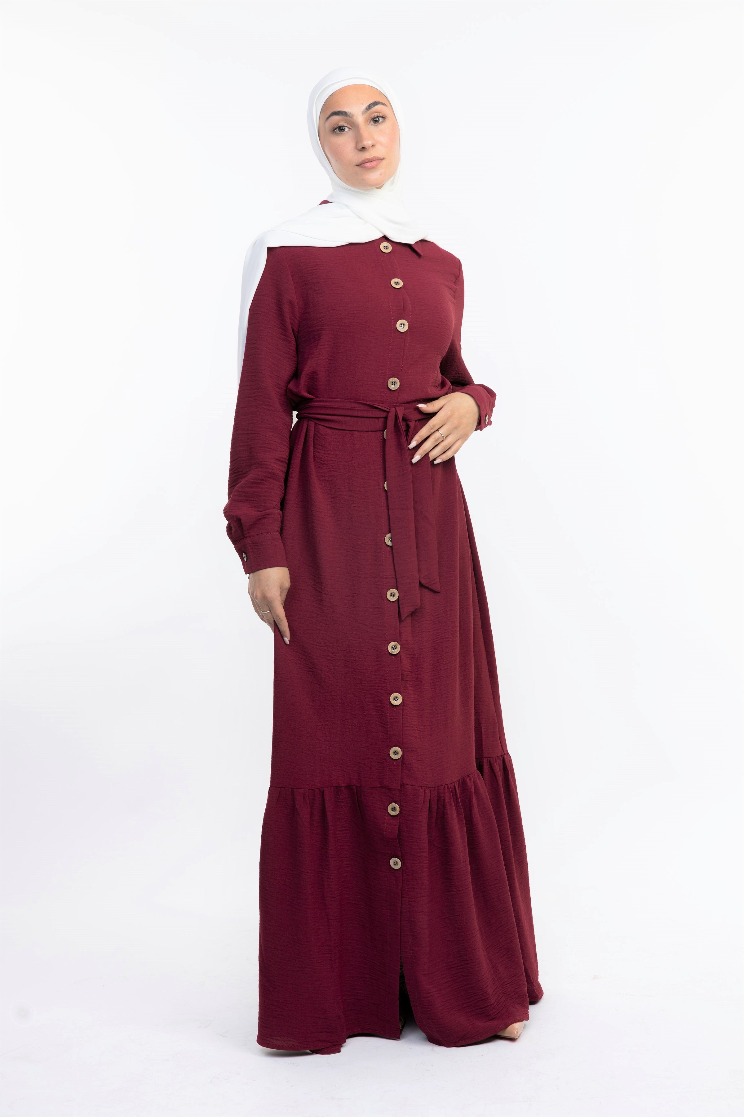 Maroon Utility Maxi - Modern Abayati