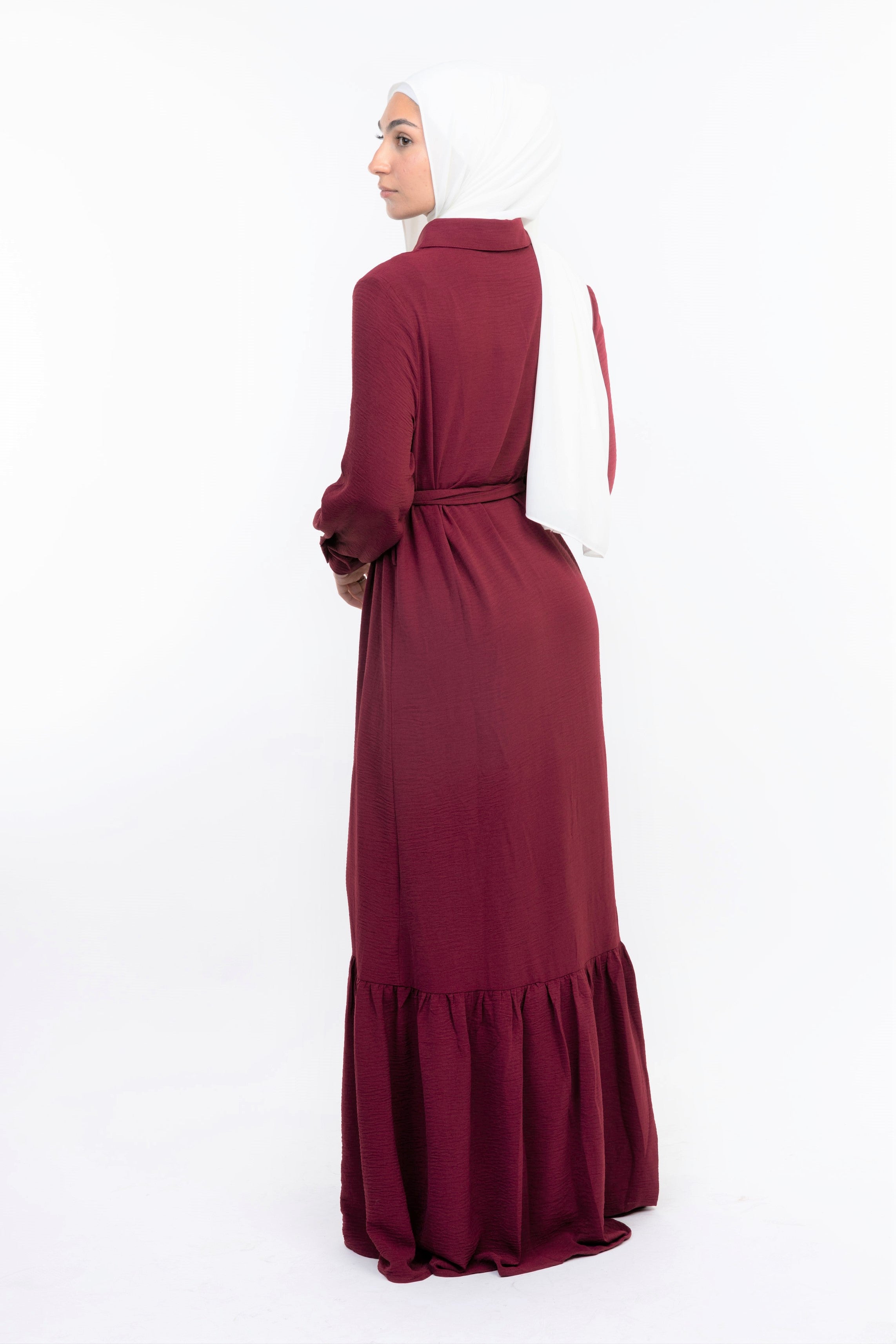 Maroon Utility Maxi - Modern Abayati