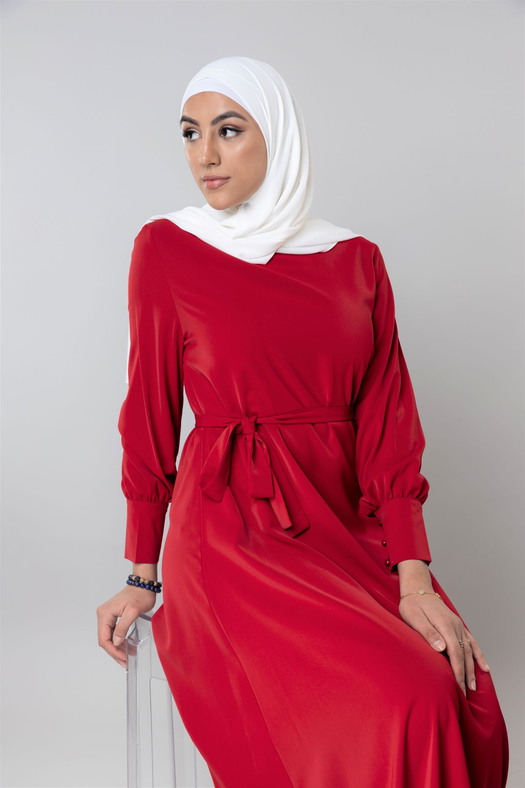 Berry Plain Maxi Dress - Modern Abayati