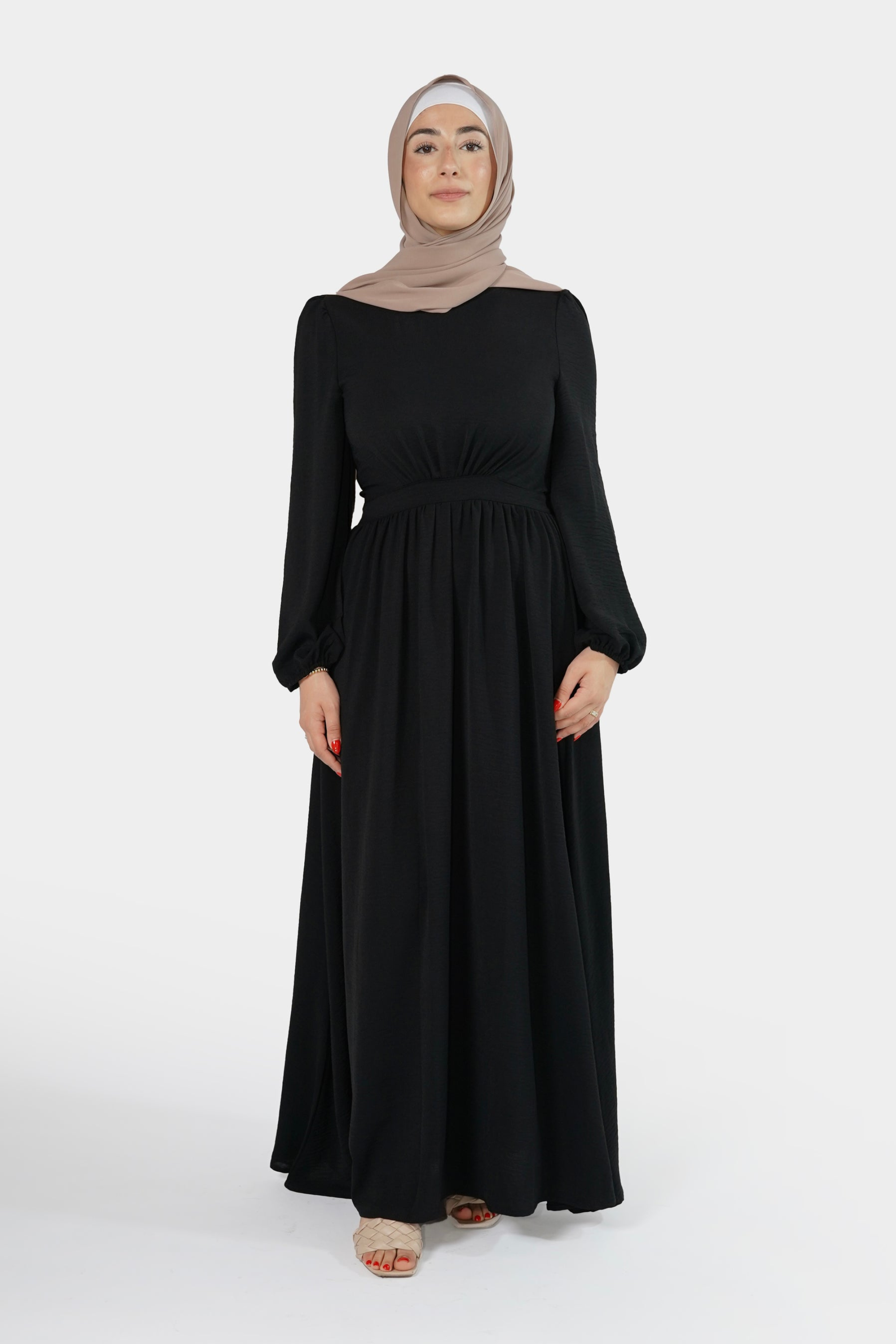 Siyana Textured Dress - Black - Modern Abayati