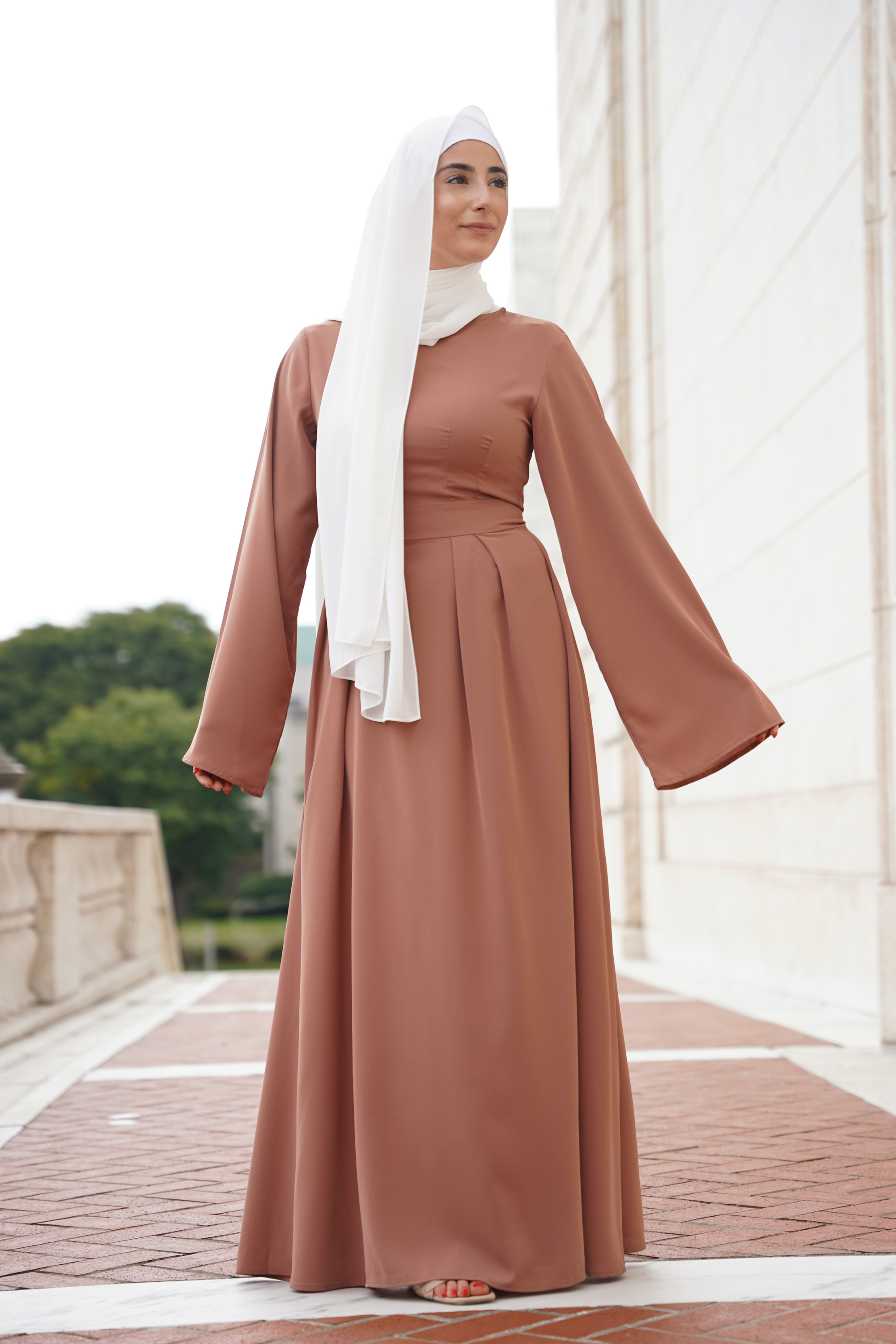 Layla Maxi Gown - Taupe - Modern Abayati