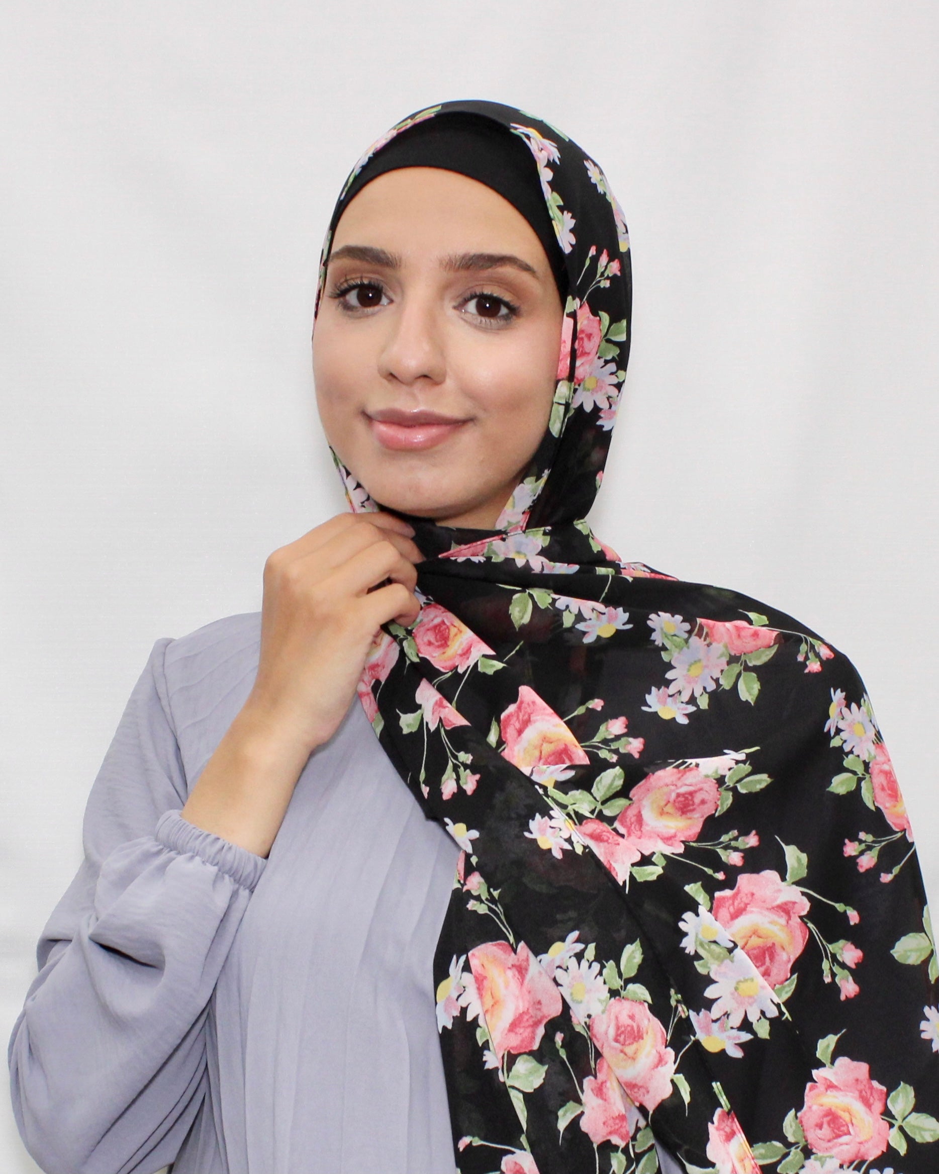 Floral Chiffon Hijab – 29 - Modern Abayati