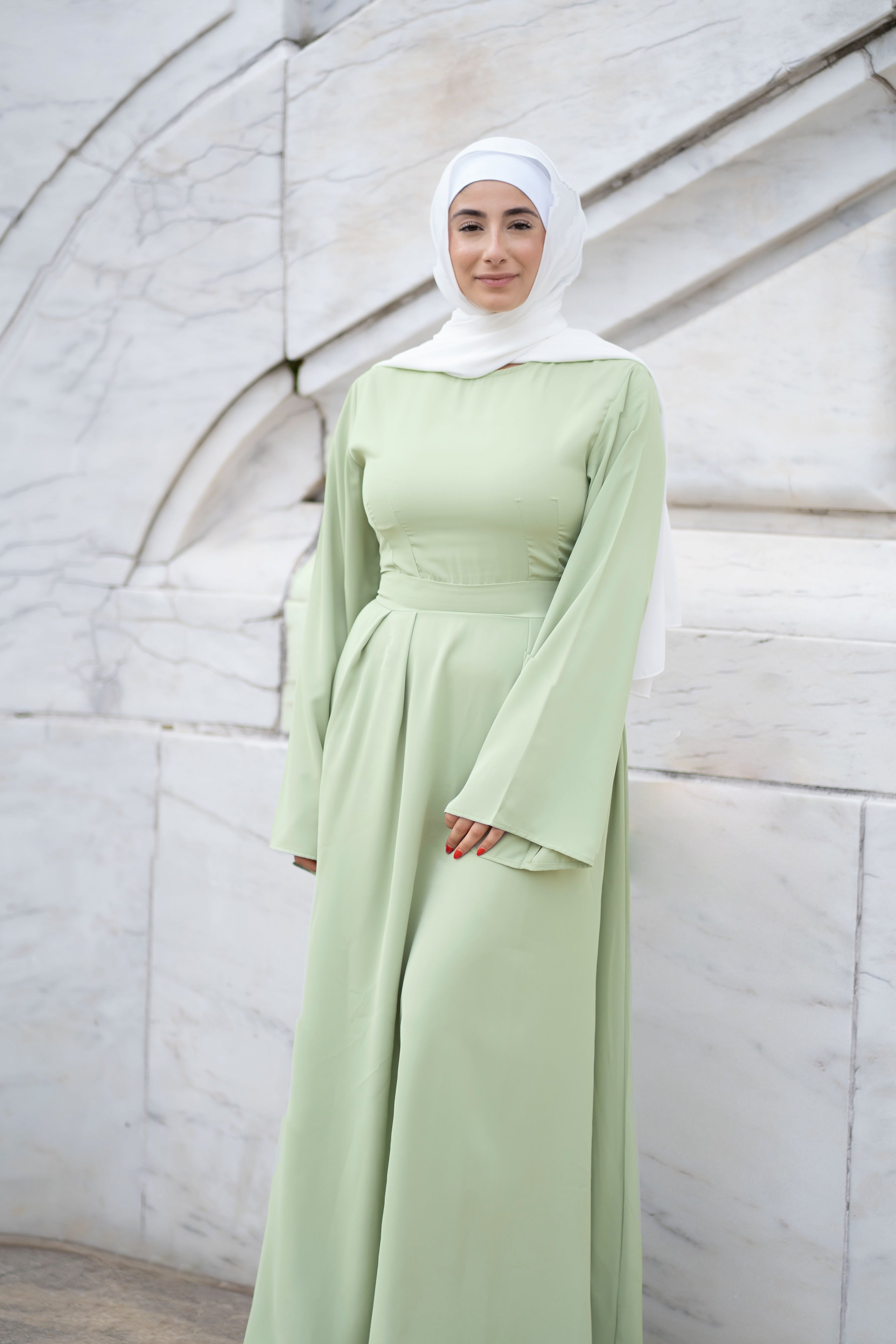 Layla Maxi Gown - Light Sage - Modern Abayati