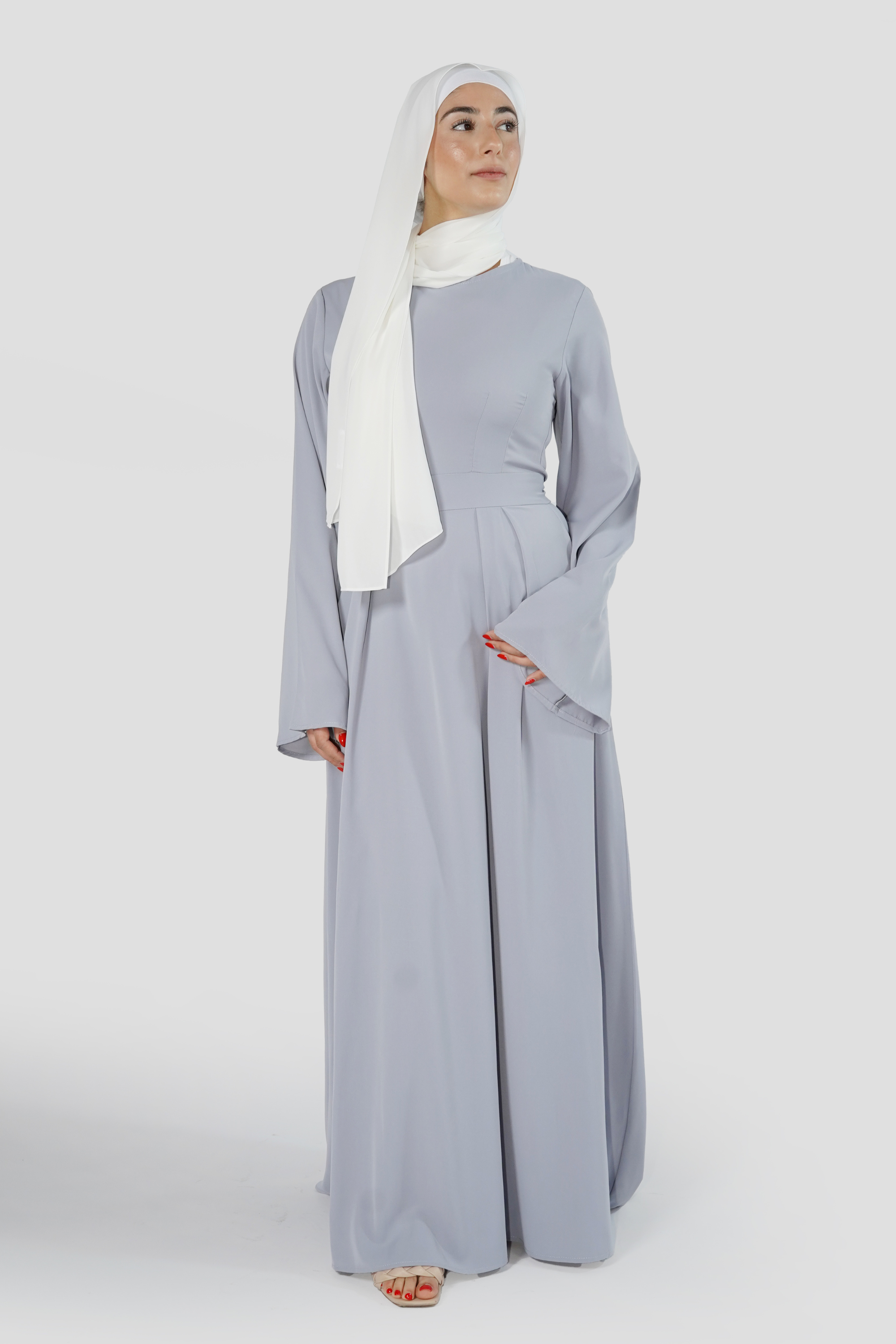 Layla Maxi Gown - Dove Grey - Modern Abayati