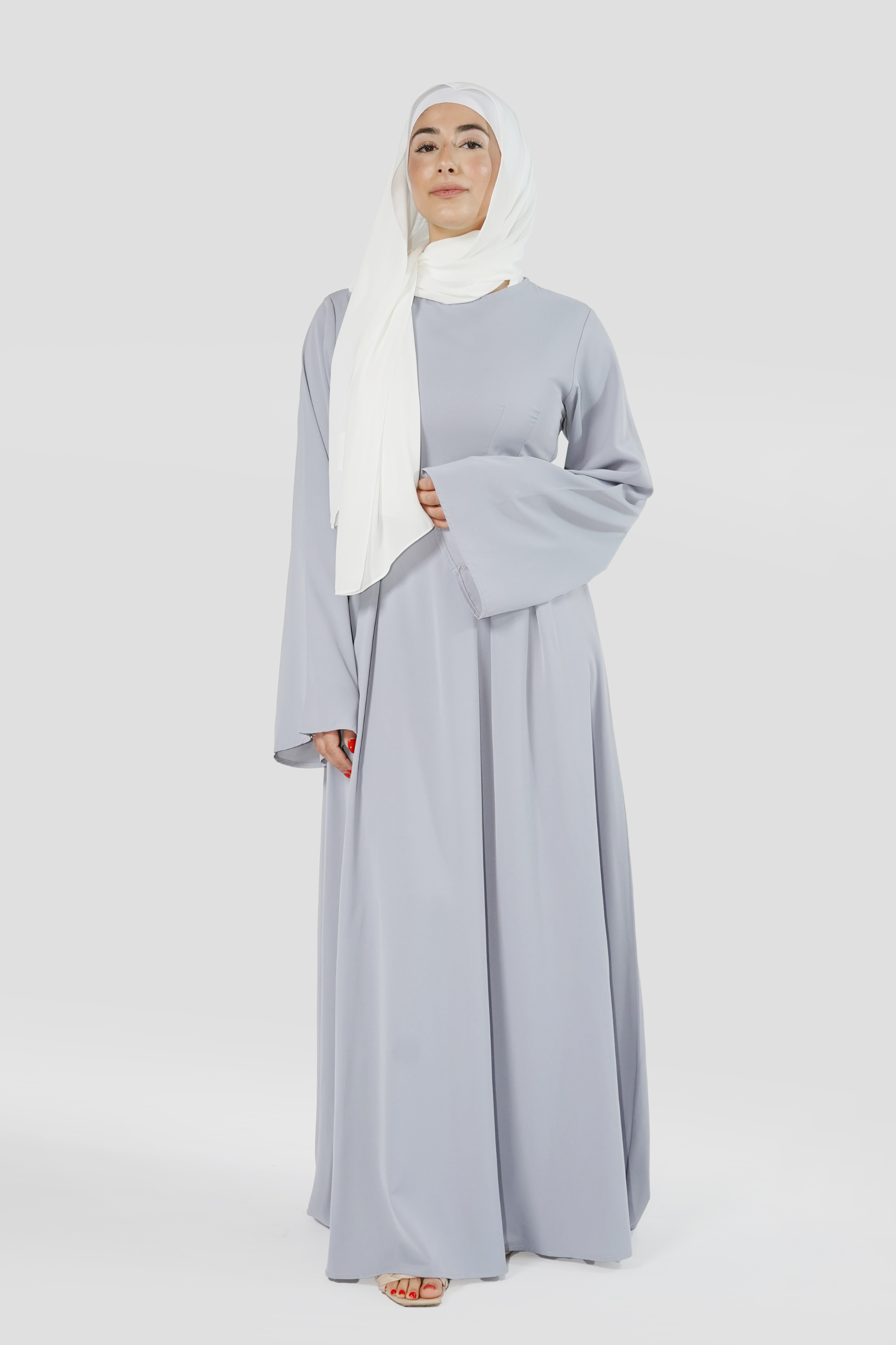 Layla Maxi Gown - Dove Grey - Modern Abayati