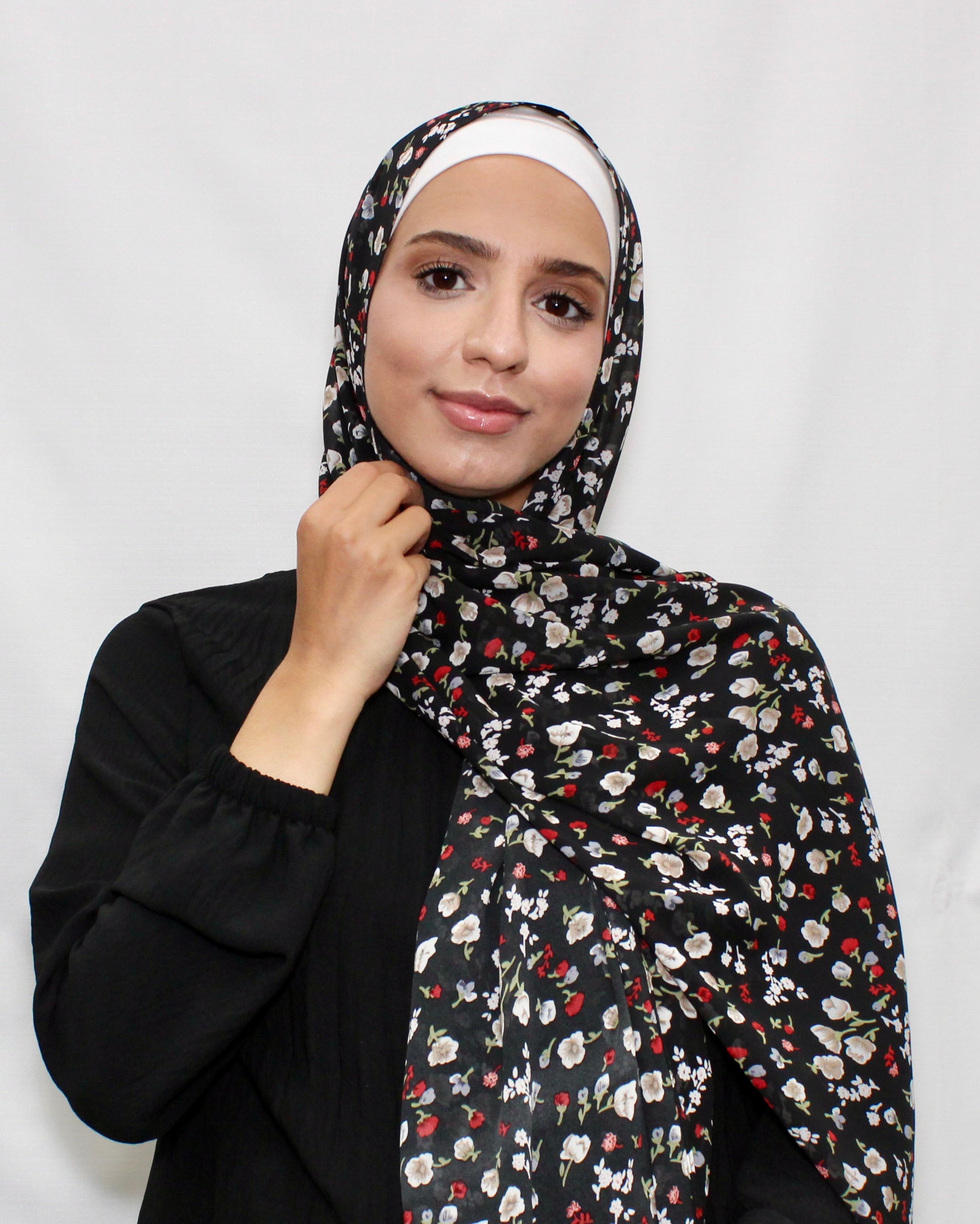 Dose Of Roses Chiffon Hijab - Modern Abayati
