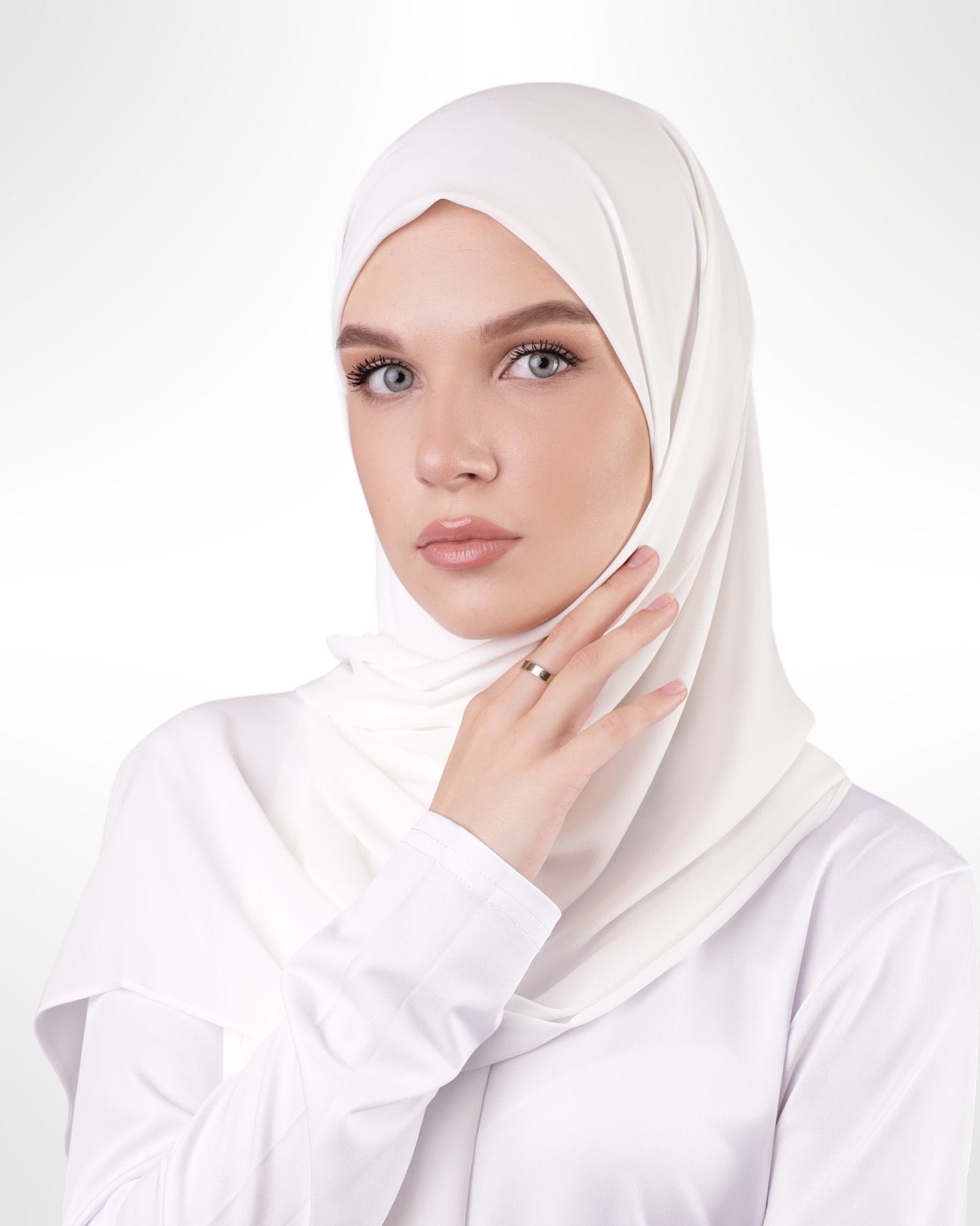 Premium Chiffon Hijab – White - Modern Abayati