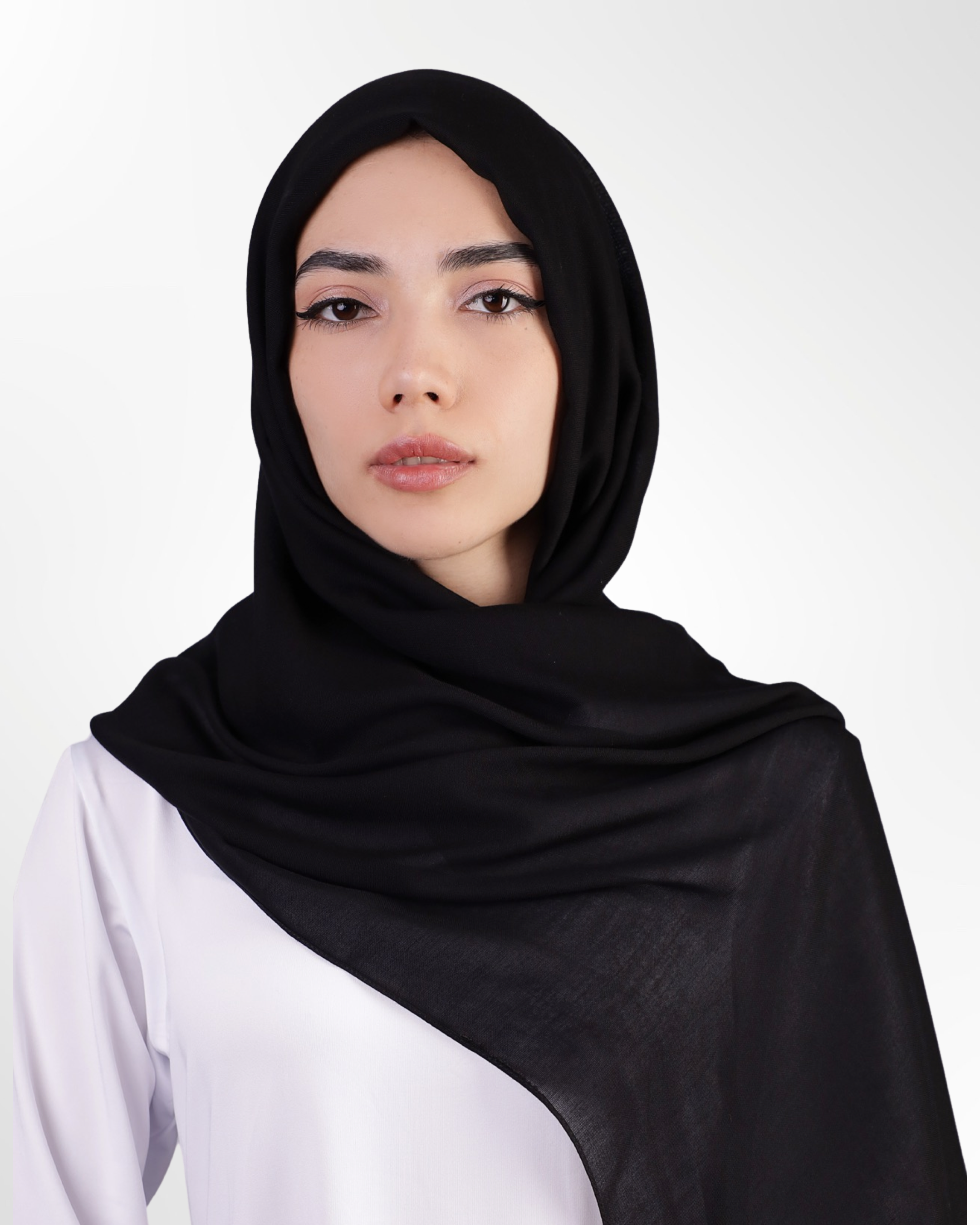 Premium Modal Hijab – Black