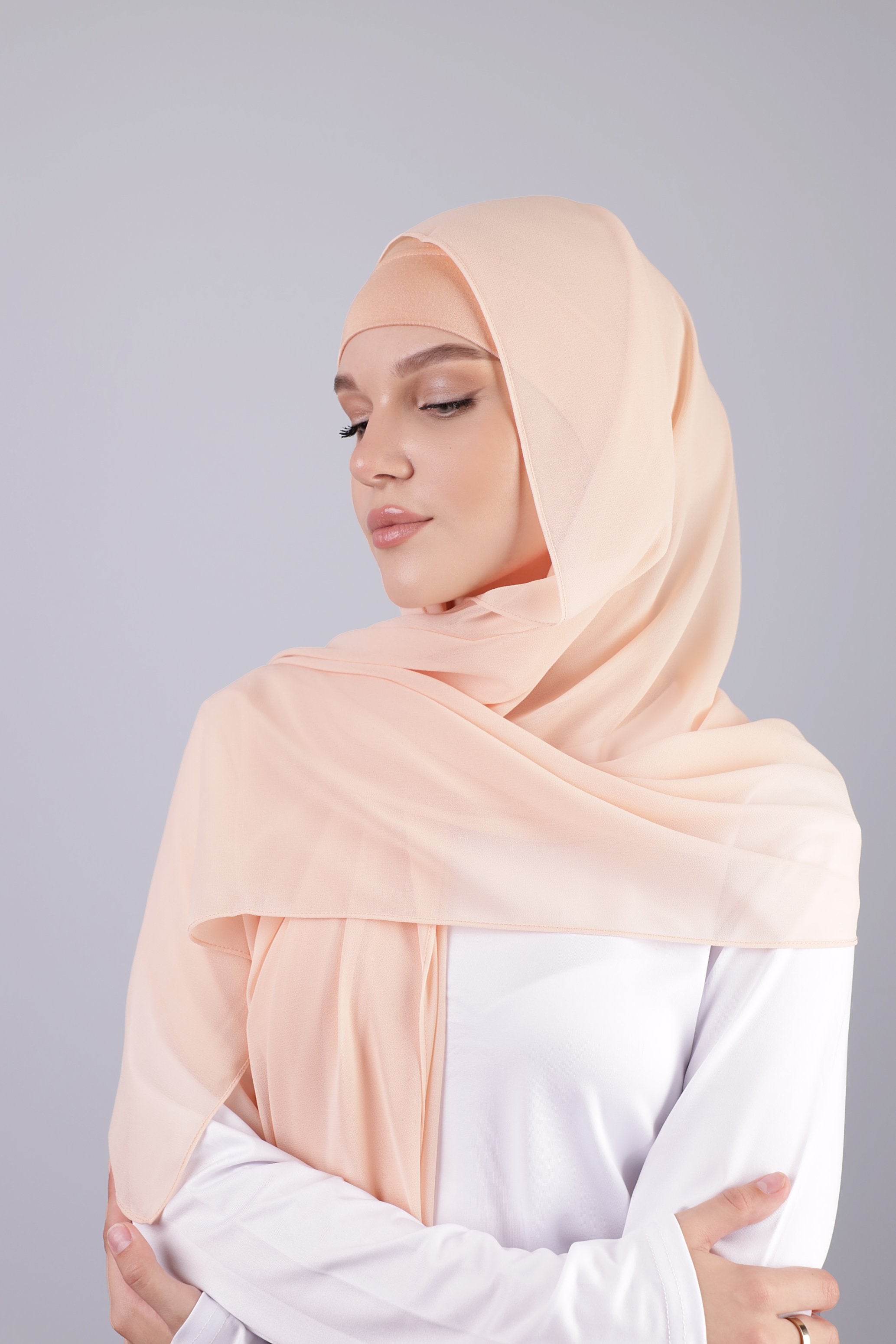 Chiffon Hijab Set – Somerset Peach