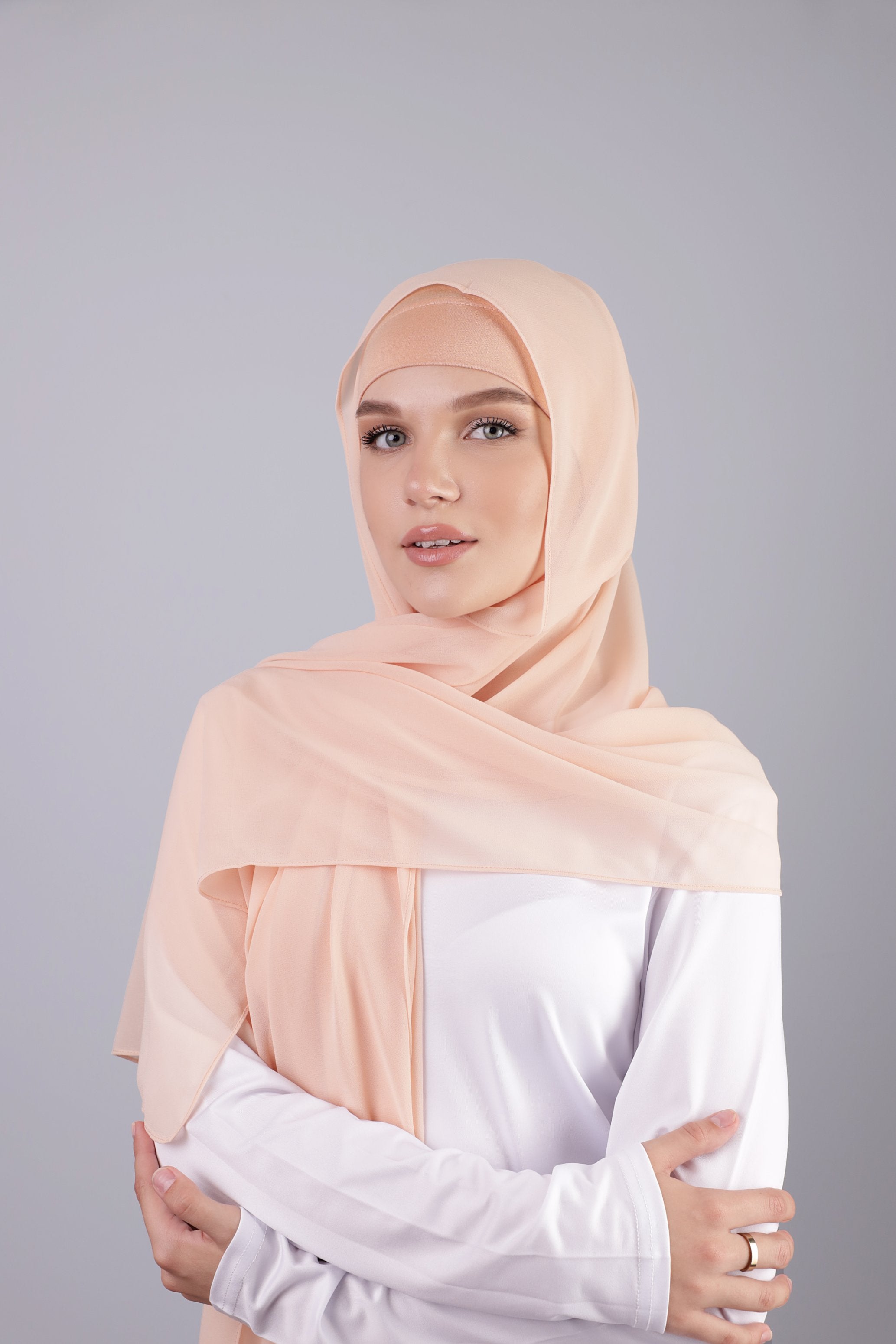 Chiffon Hijab Set – Somerset Peach
