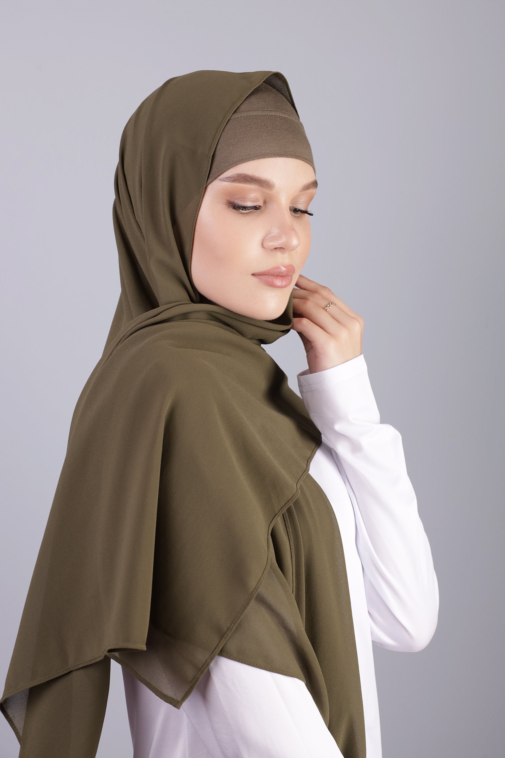 Chiffon Hijab Set – Olive