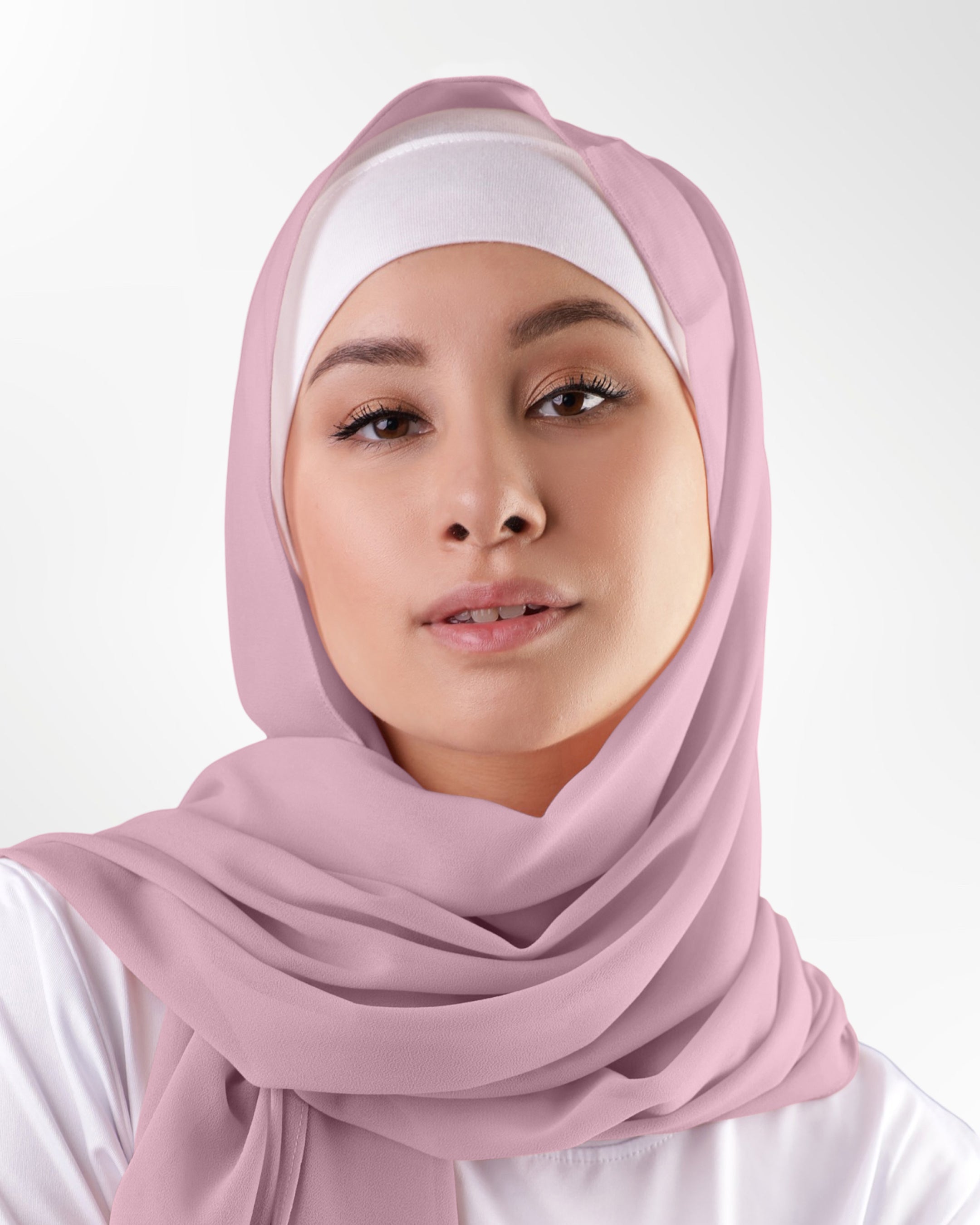 Georgette Chiffon Hijab – Blush - Modern Abayati