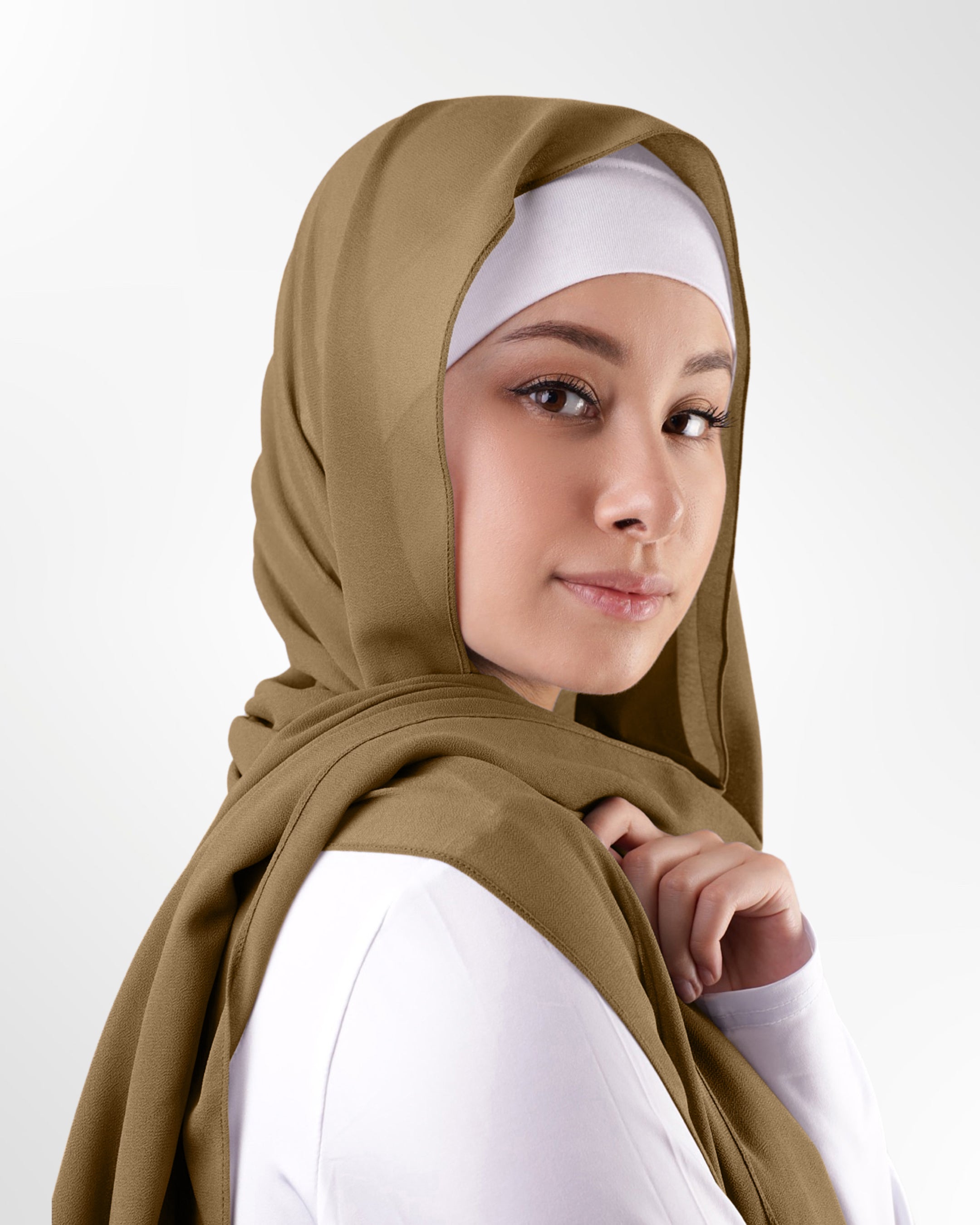 Georgette Chiffon Hijab – Peanut - Modern Abayati