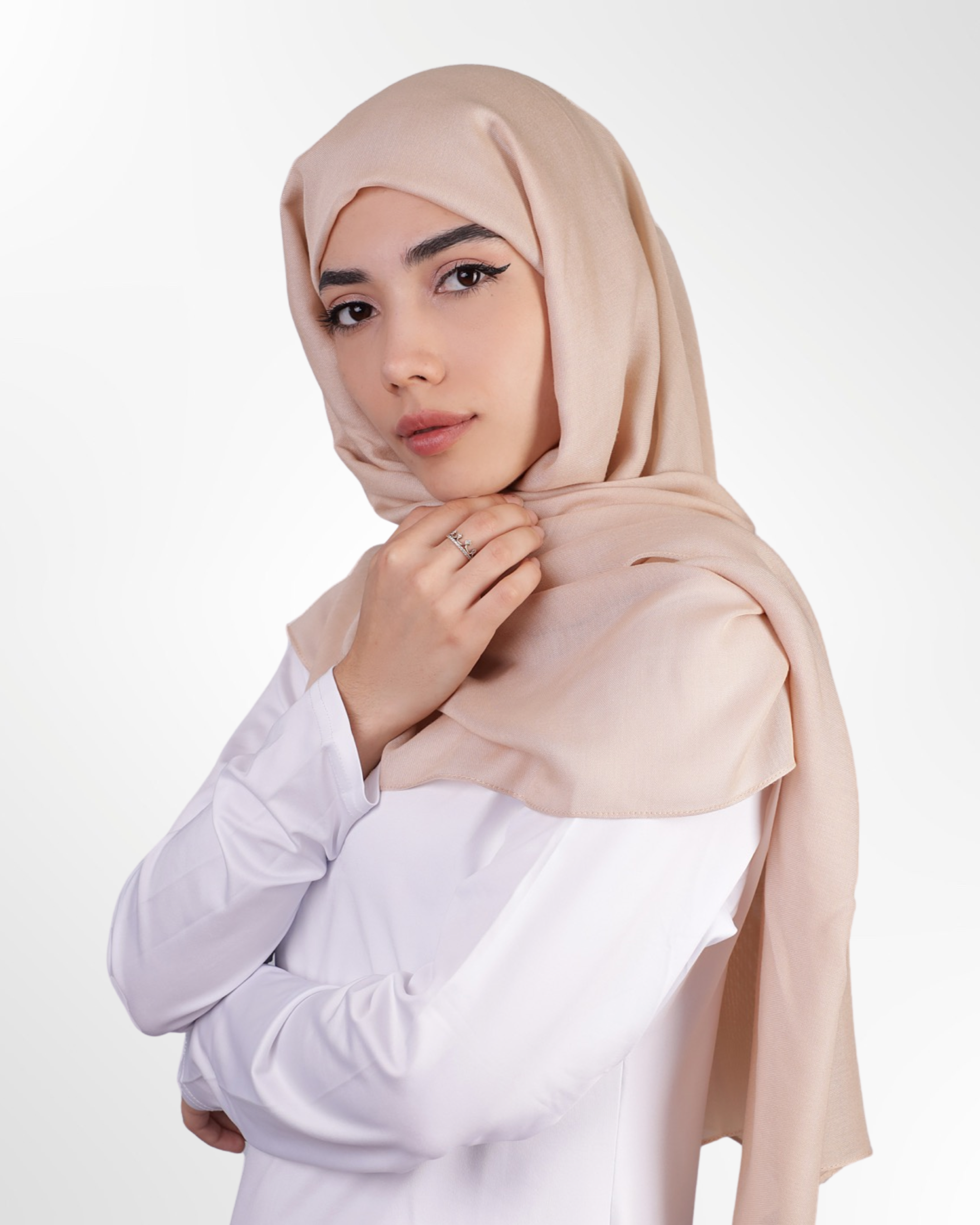 Premium Modal Hijab – Soft Amber