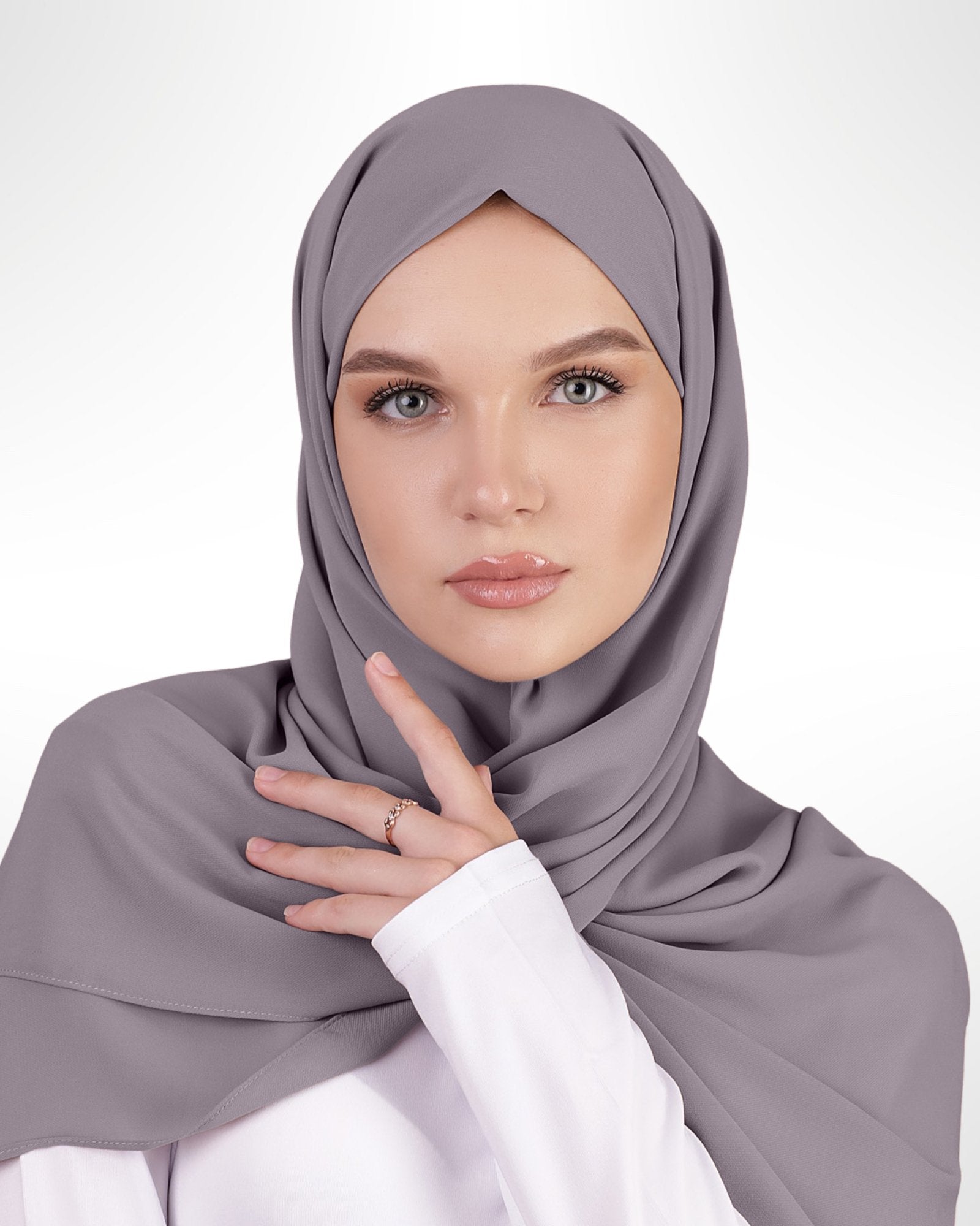 Premium Chiffon Hijab – Carbon Grey - Modern Abayati