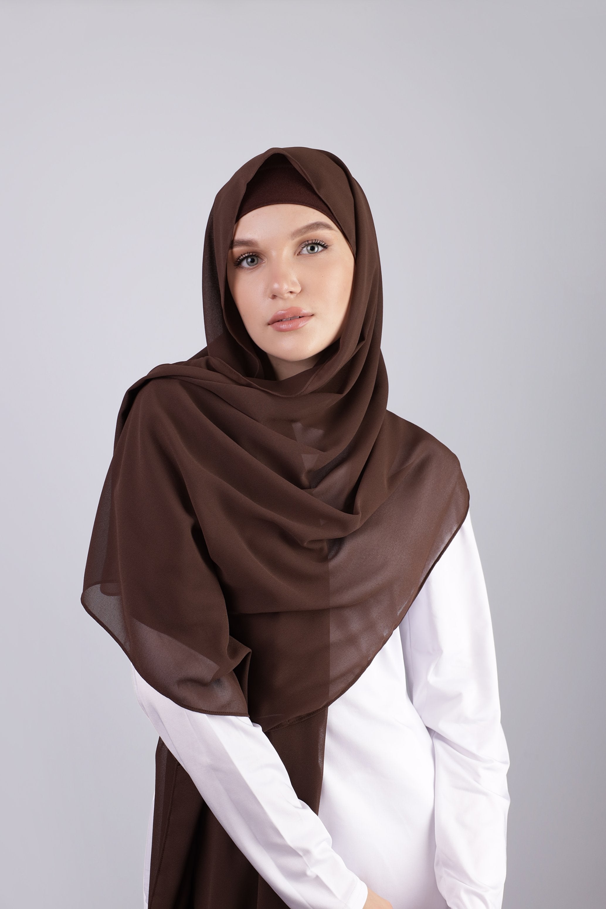 Chiffon Hijab Set – Chocolate