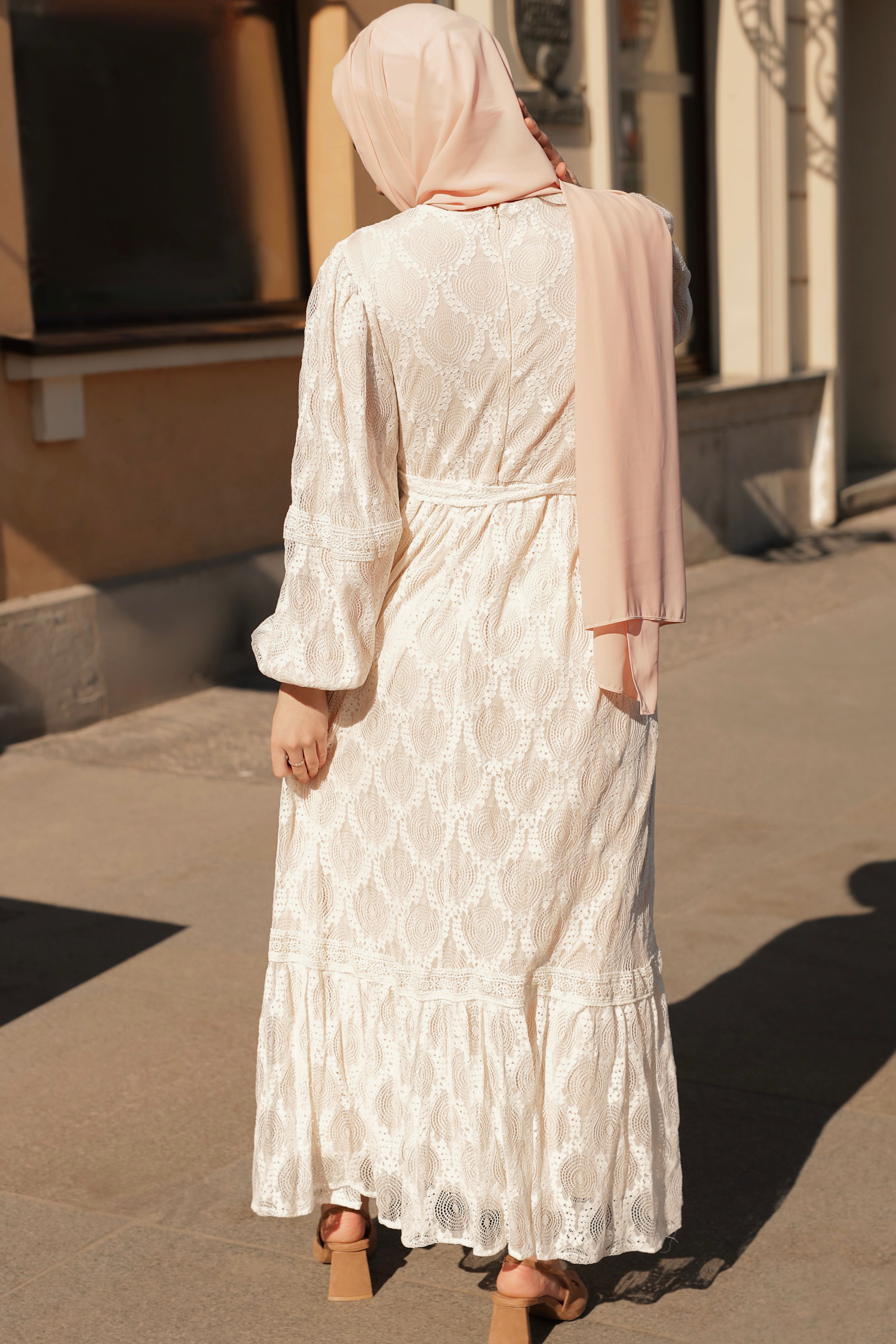 Dania Lace Maxi Dress - White