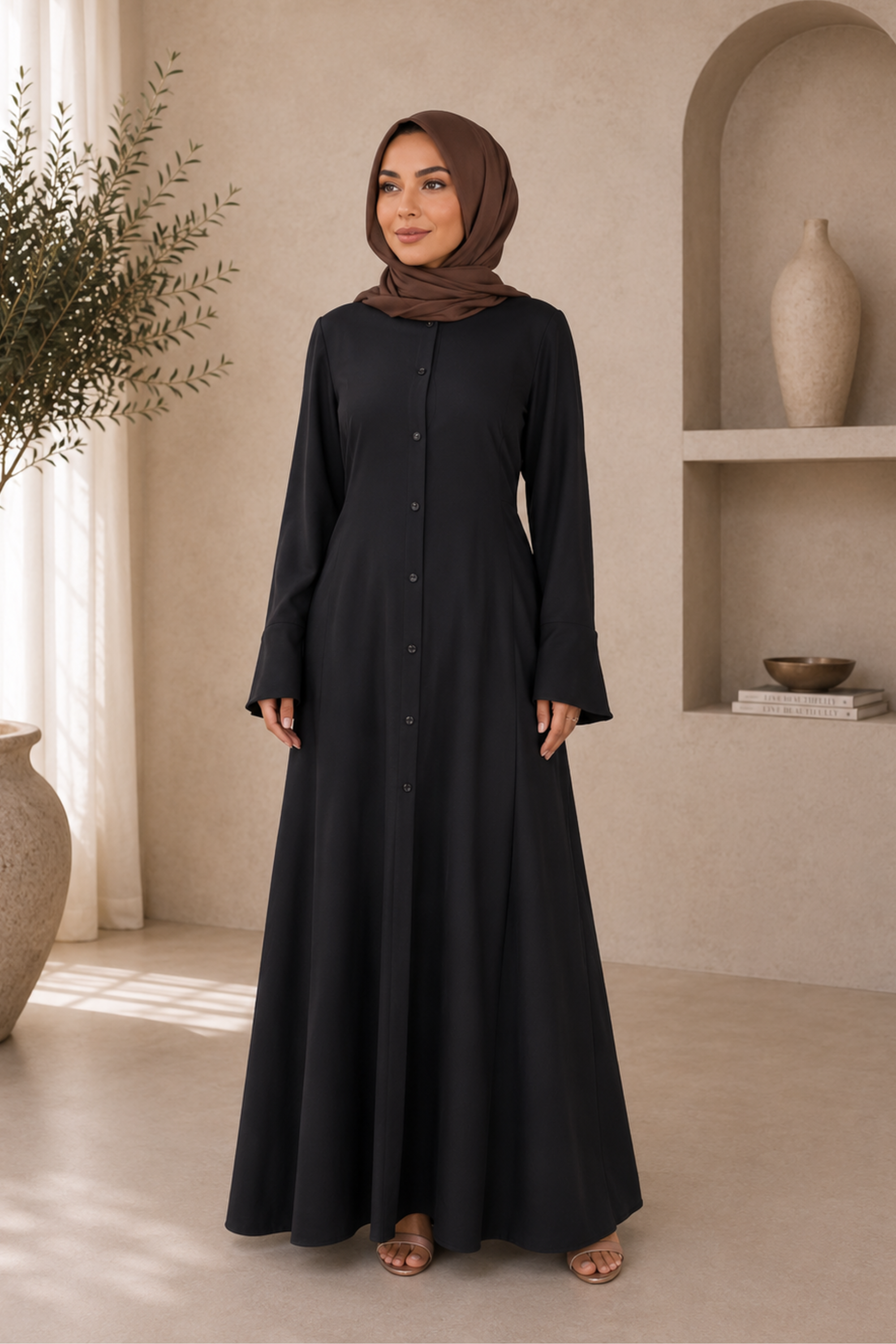 Hanan Maxi-Dress - Black - Modern Abayati