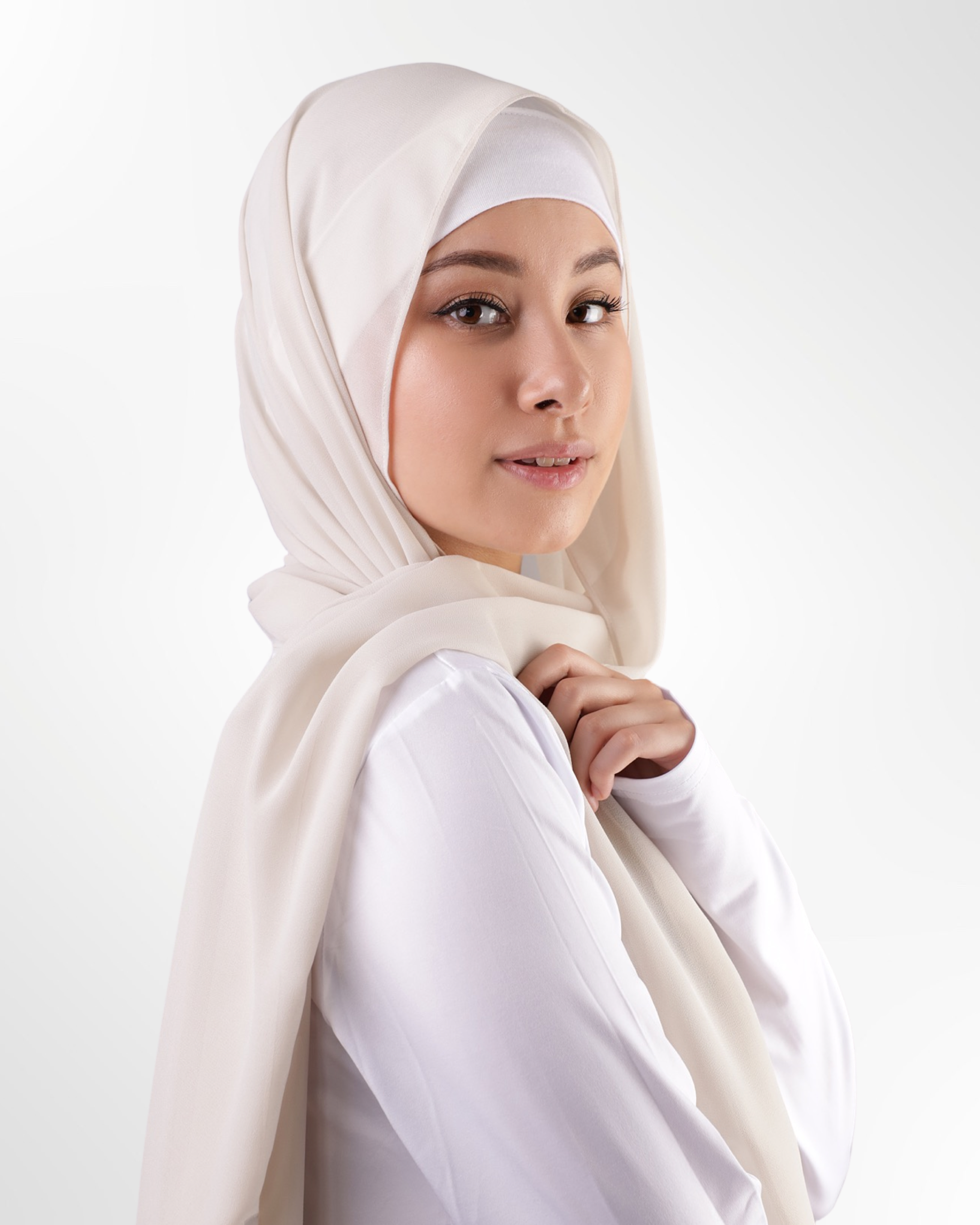 Georgette Chiffon Hijab – Ash - Modern Abayati