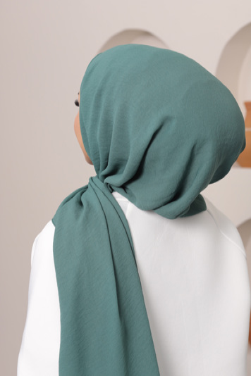 Premium Crinkle Hijab - Greyish Teal