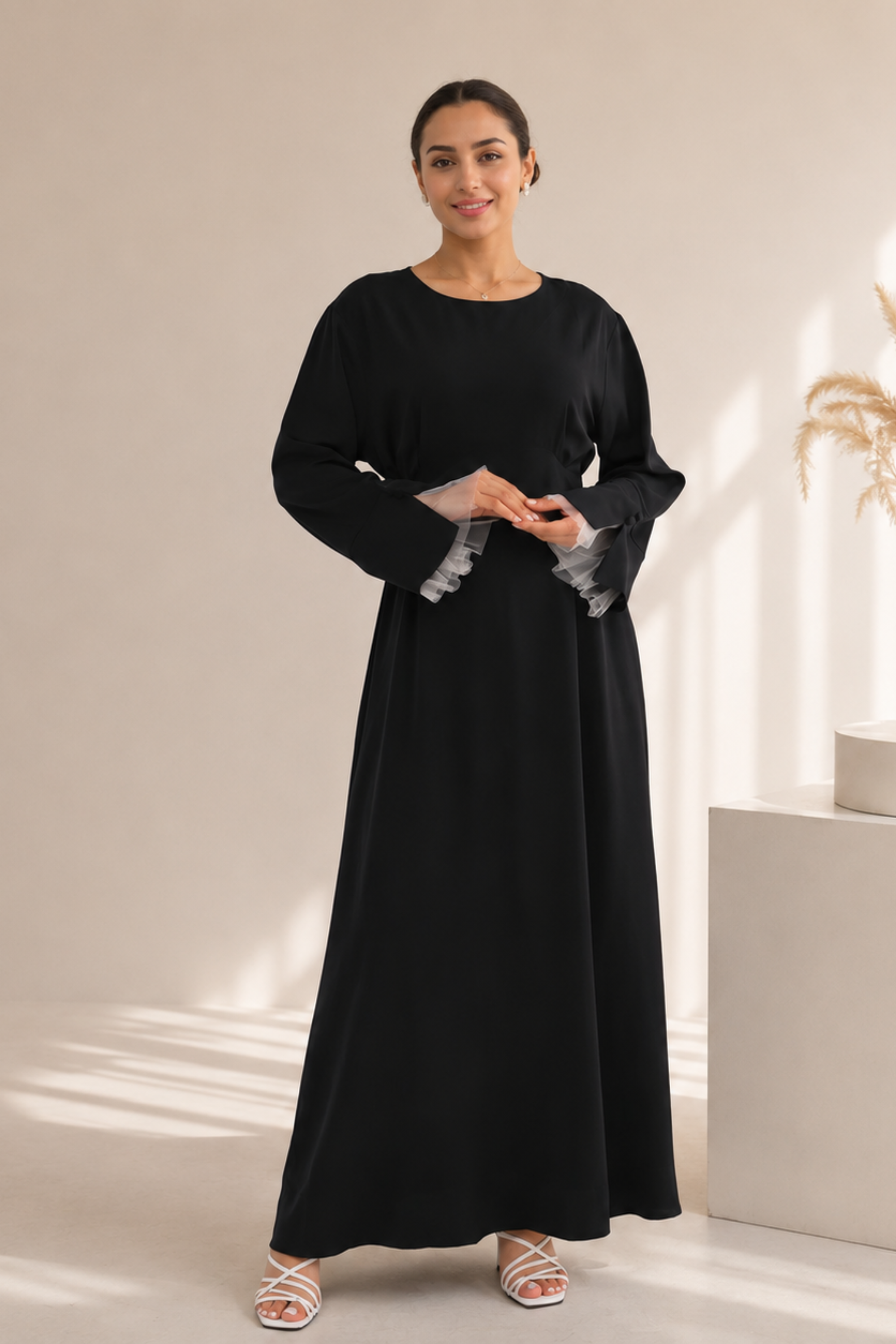 Farah Tie Abaya - Black - Modern Abayati