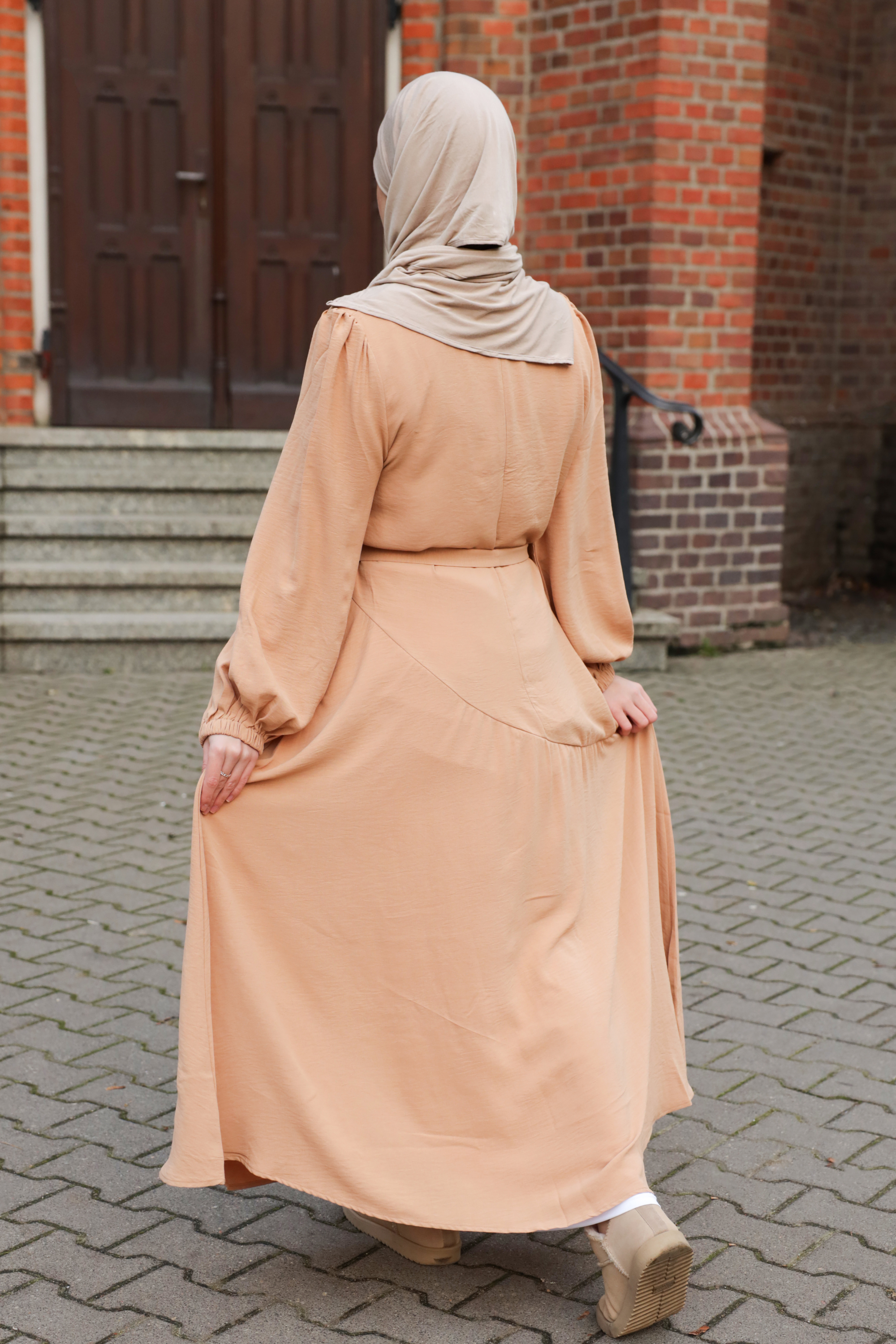 Zena Textured Dress - Beige