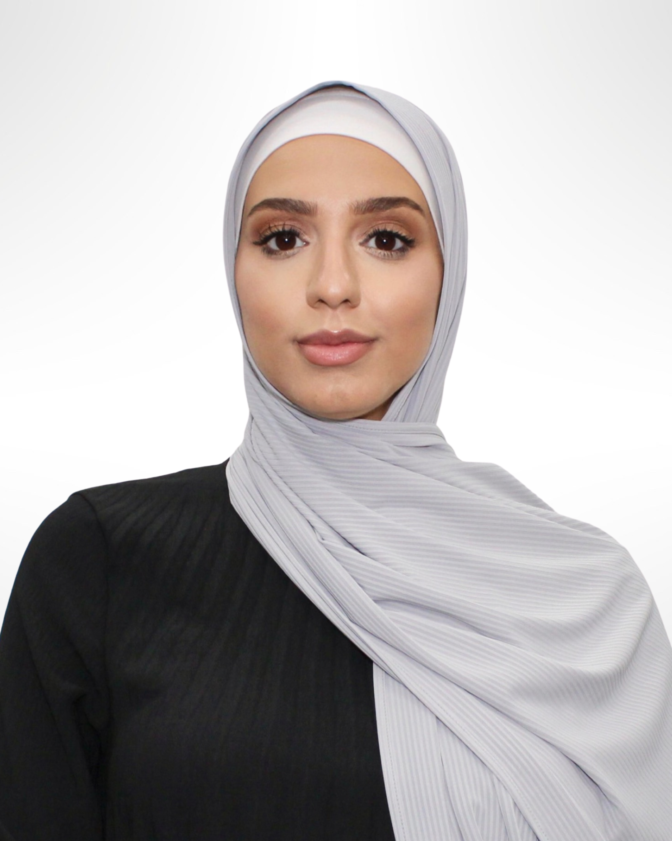 Ribbed Jersey Hijab – Light Grey - Modern Abayati