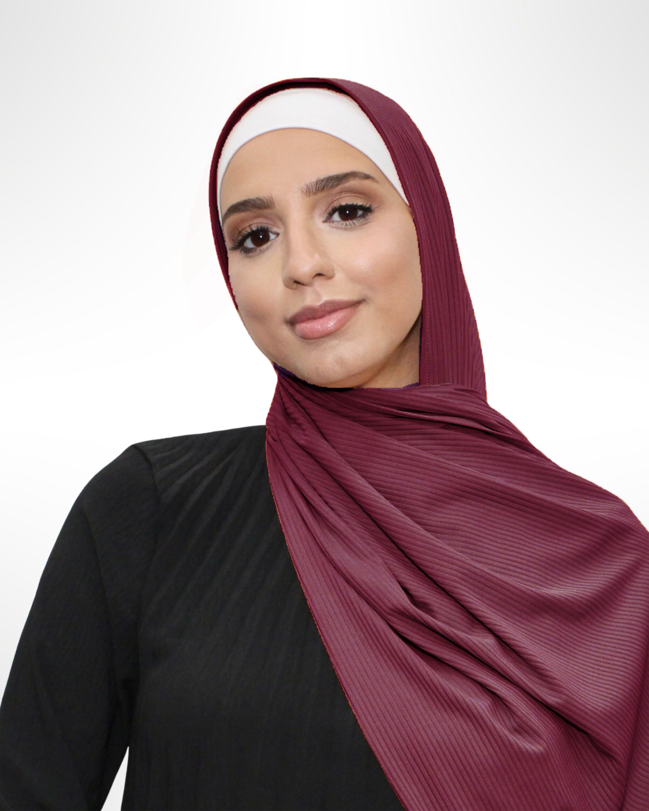 Ribbed Jersey Hijab – Bordeaux - Modern Abayati