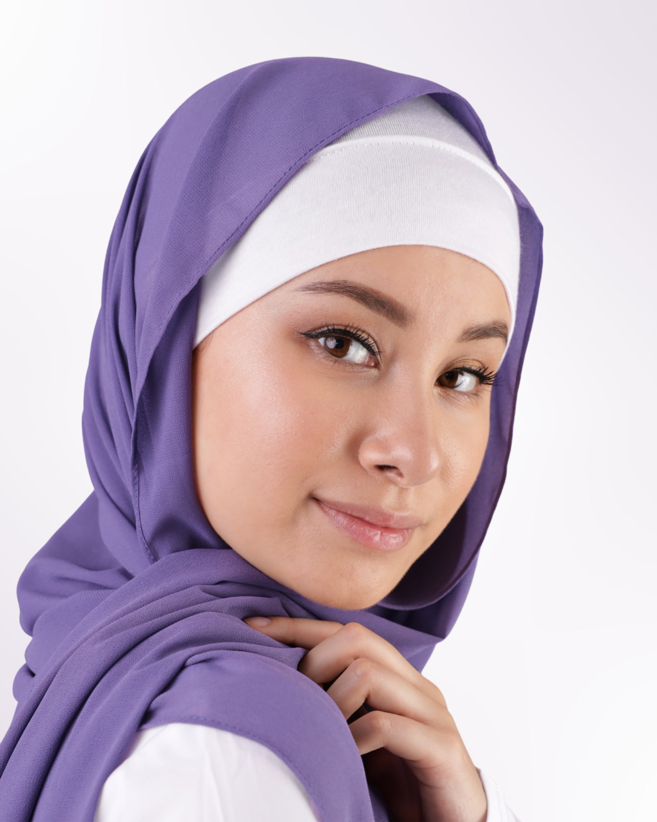 Georgette Chiffon Hijab – Pastel Purple - Modern Abayati