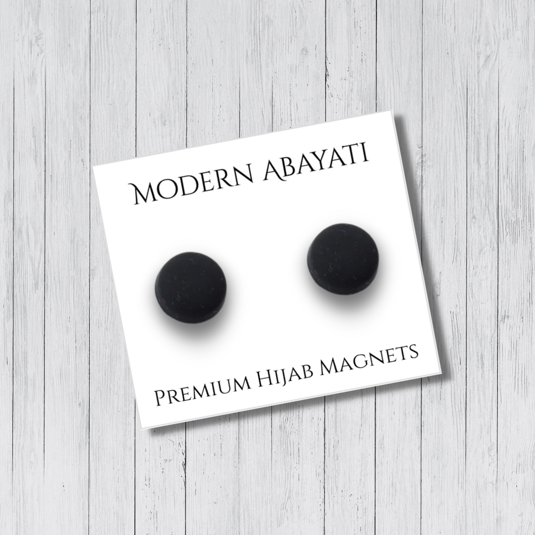 HIJAB MAGNETS - BLACK MATTE - Modern Abayati