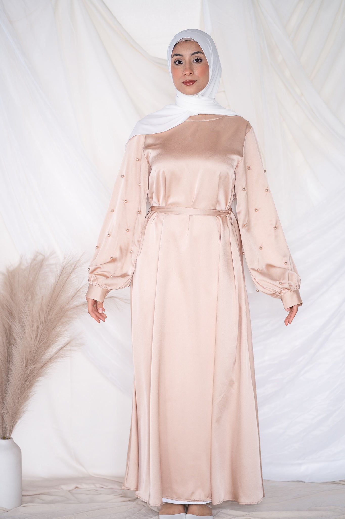 Amber Pearl Dress - Sepia