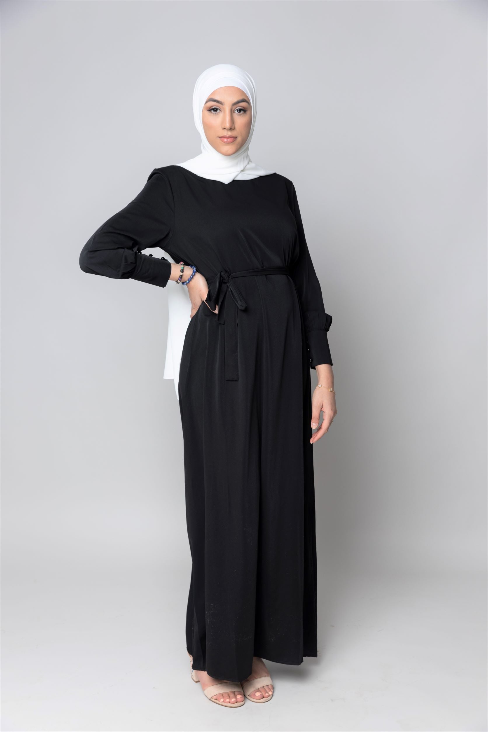 Midnight Plain Maxi Dress - Modern Abayati