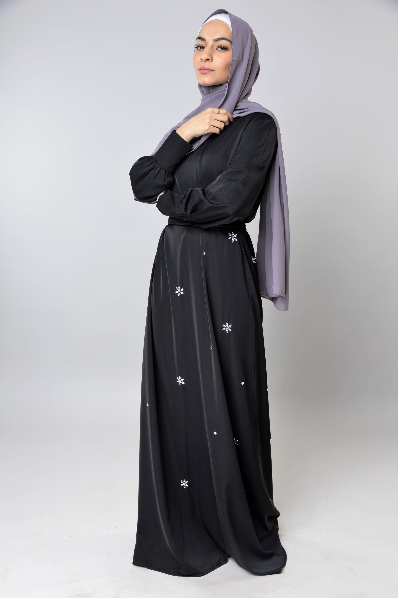 Midnight Crystal Maxi Dress - Modern Abayati