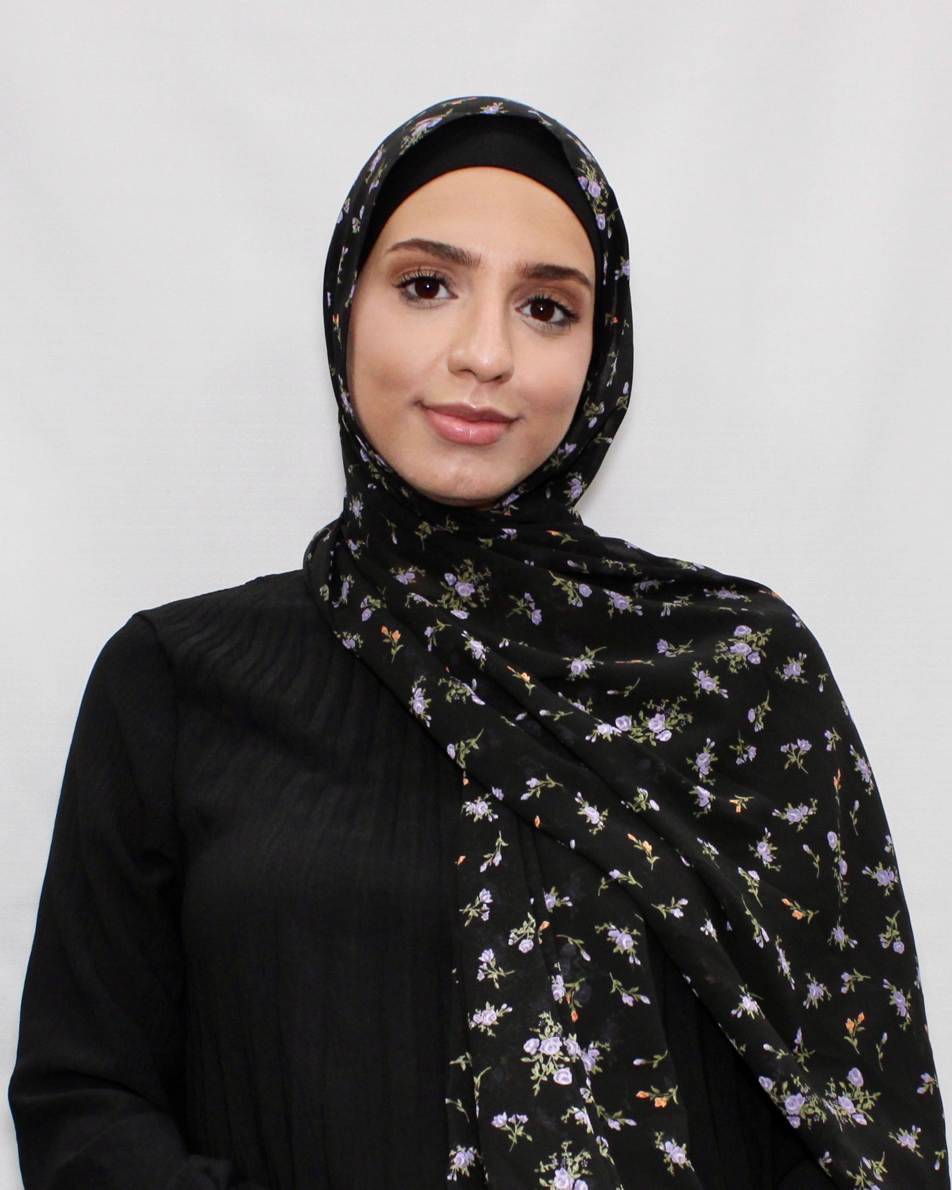 Modest Begonias Chiffon Hijab - Modern Abayati